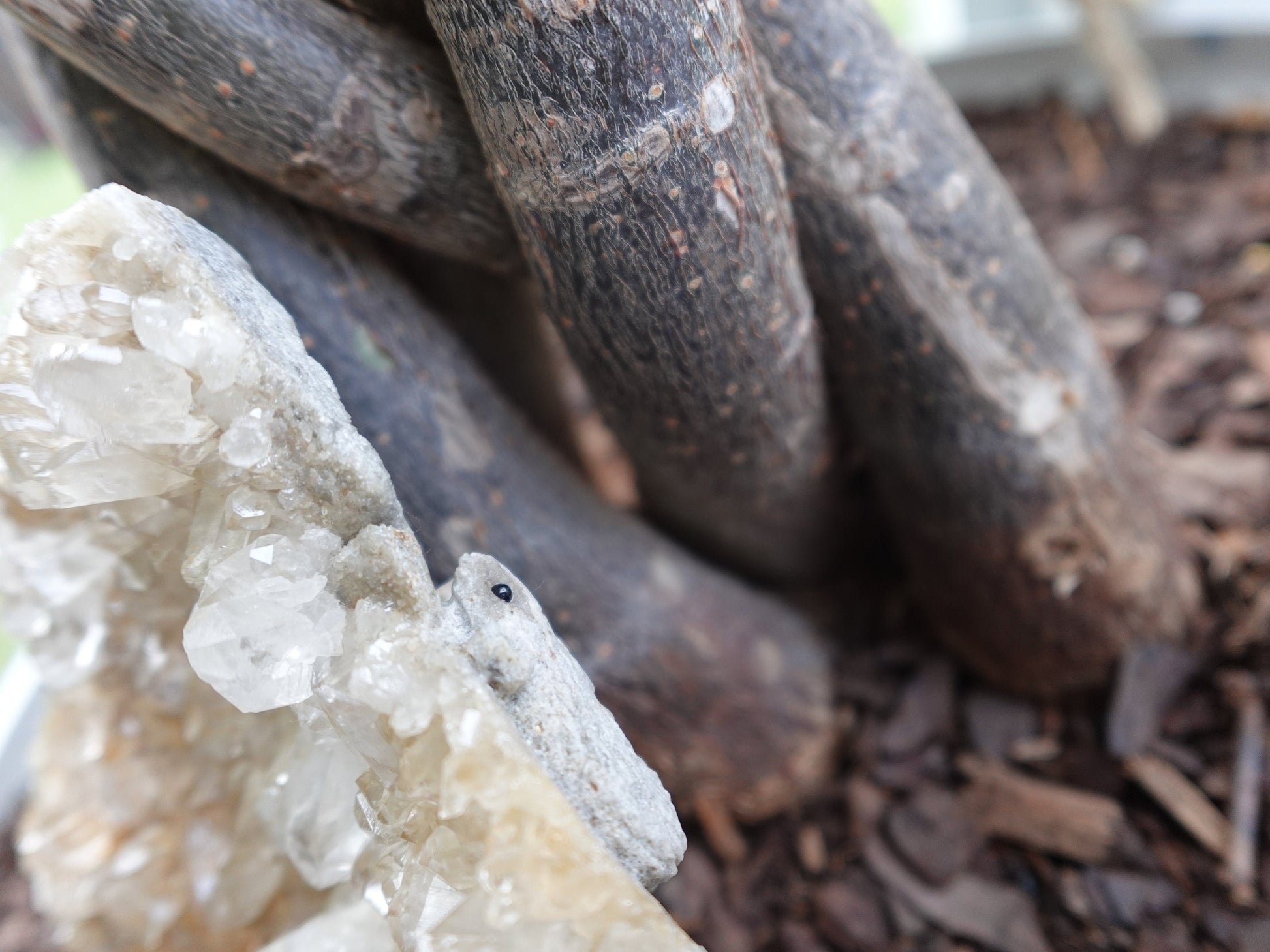 Raw Quartz Sculpture Mice Polished Crystal Carving Chakra Decor Sphere Anxiety Flame Sculpture Meditation Worry Decor Rough Quartz Geode