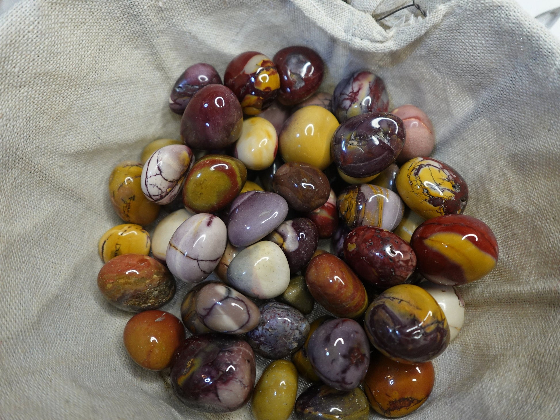 Mookaite Jasper Tumble Smooth anxiety polished rock tumbled pocket crystal worry