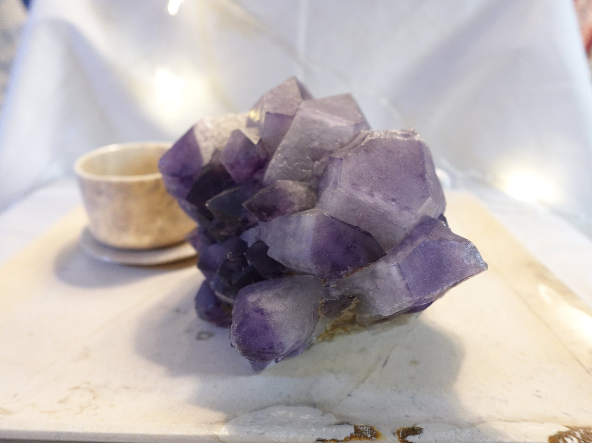 Large Amethyst Raw Natural Specimen Piece Cluster home decor display Crystal Anxiety Worry Anxiety Gift Christmas Birthday Meditation