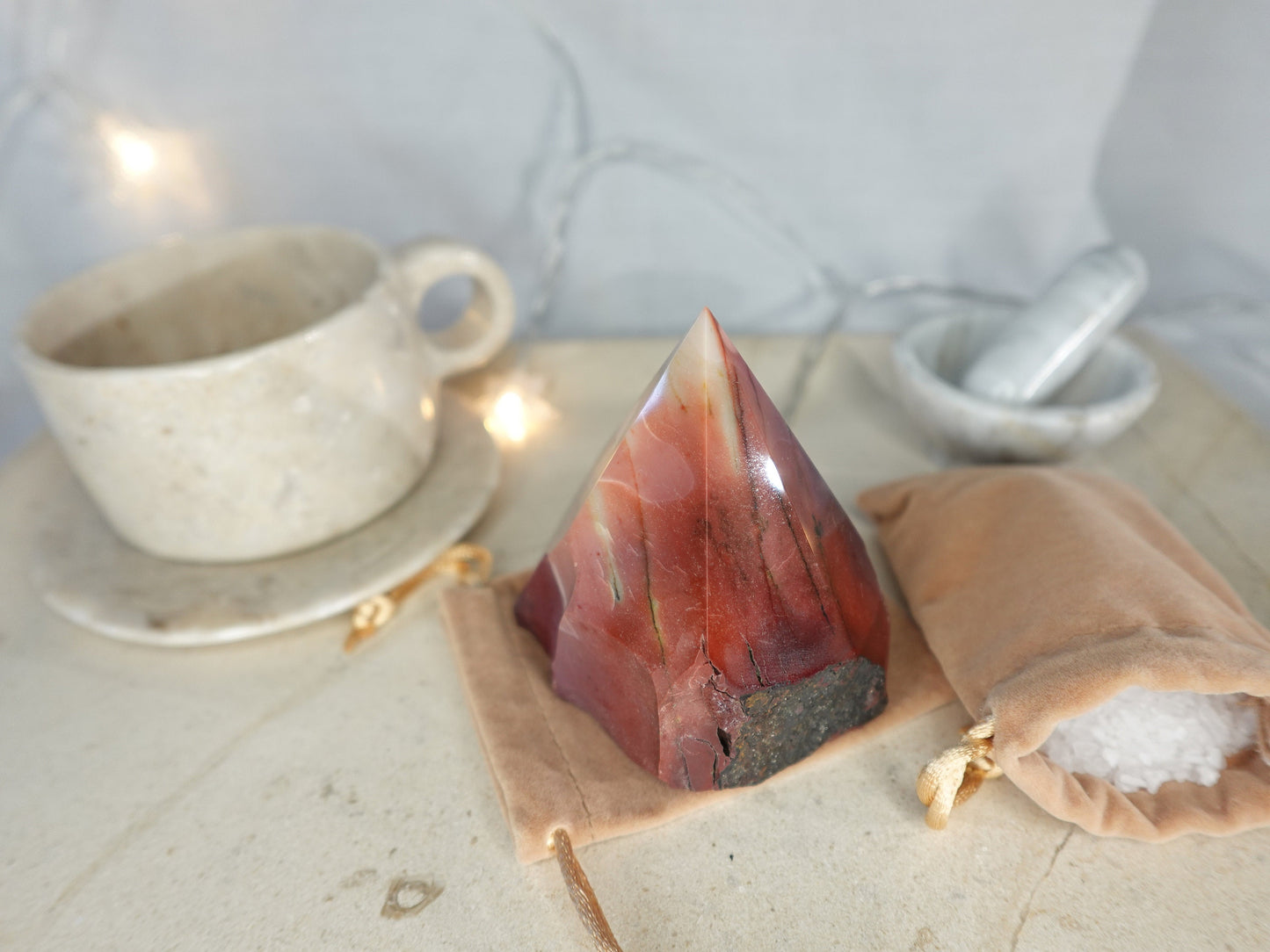 11.4 oz Mookaite Jasper Carved Anxiety Crystal Polished Raw Stone Meditation Panic Holiday Christmas Decor Home Garden Gift Xmas