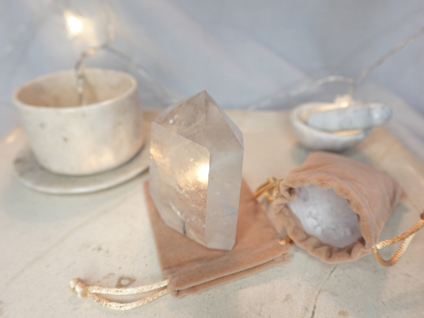 Clear Quartz Tower Quartz Crown Chakra 7 Chakra Meditation Wand for Anxiety Christmas Decor Xmas Gift Collection