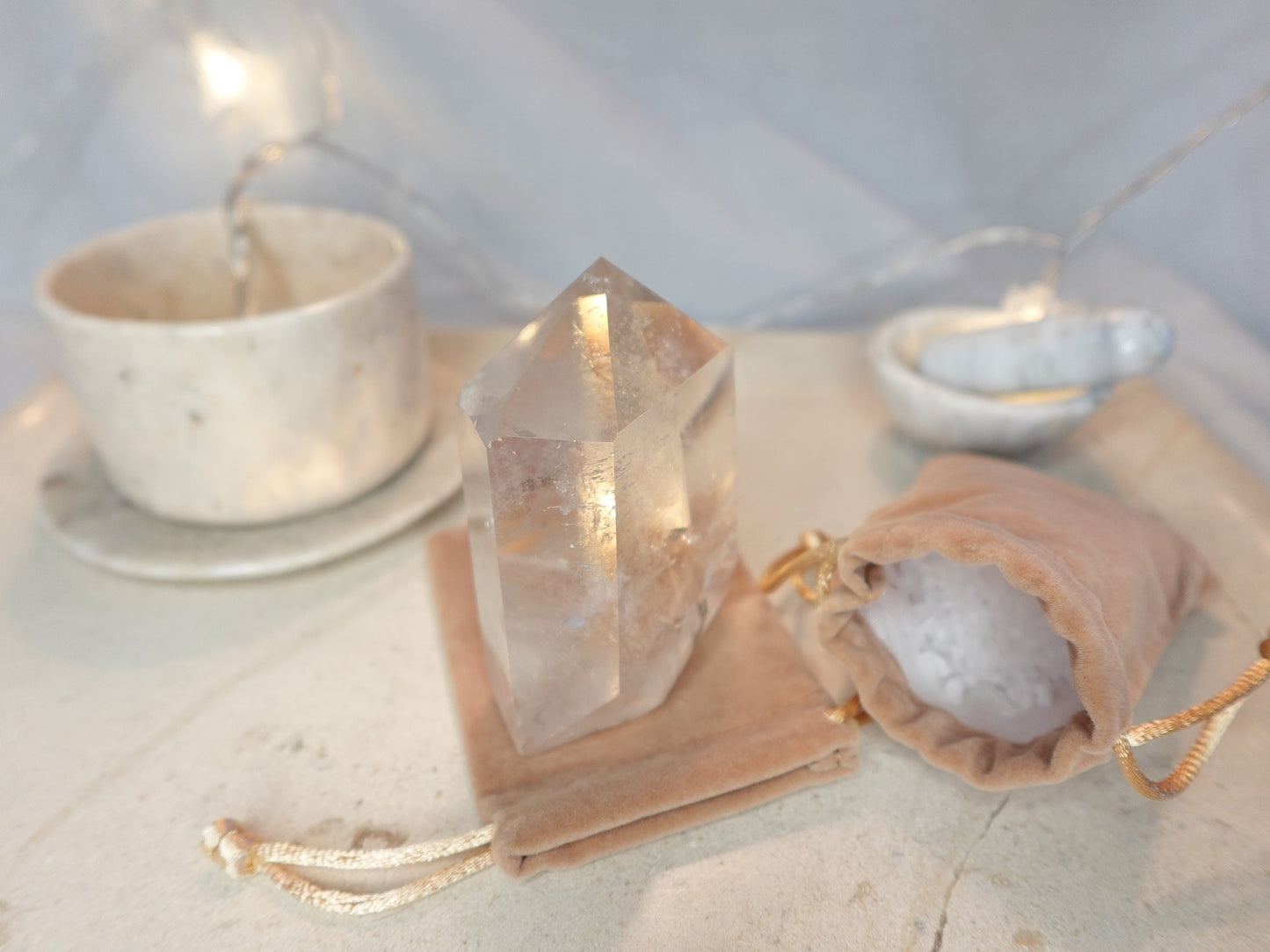 Clear Quartz Tower Quartz Crown Chakra 7 Chakra Meditation Wand for Anxiety Christmas Decor Xmas Gift Collection