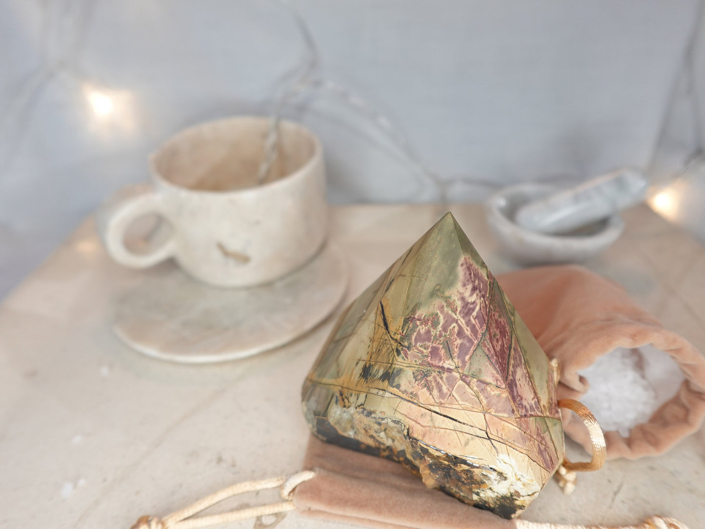 Sea Jasper Carved Anxiety Crystal Polished Raw Point Stone Meditation Panic Holiday Home Decor Christmas Xmas Birthday