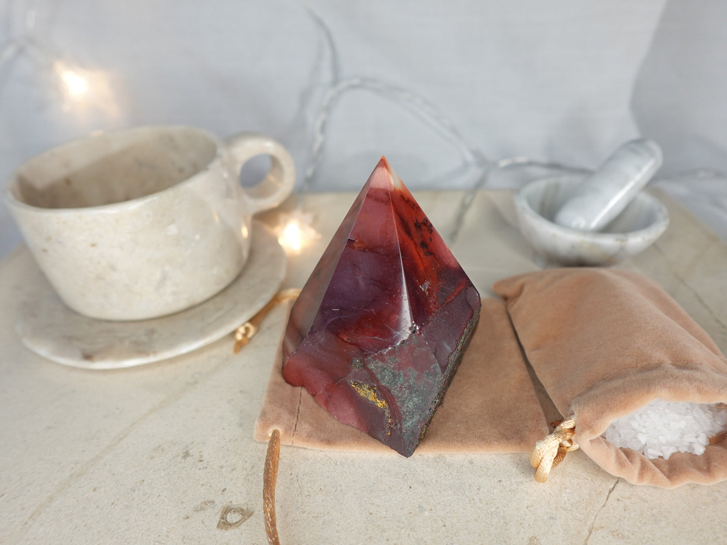 11.4 oz Mookaite Jasper Carved Anxiety Crystal Polished Raw Stone Meditation Panic Holiday Christmas Decor Home Garden Gift Xmas