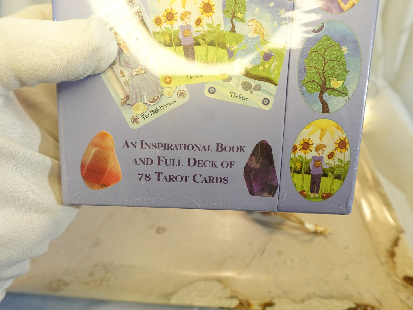 The Crystal Tarot An inspirational book and full deck of 78 tarot cards Authentic and Licensed Tarot and birthday Christmas Xmas home Decor