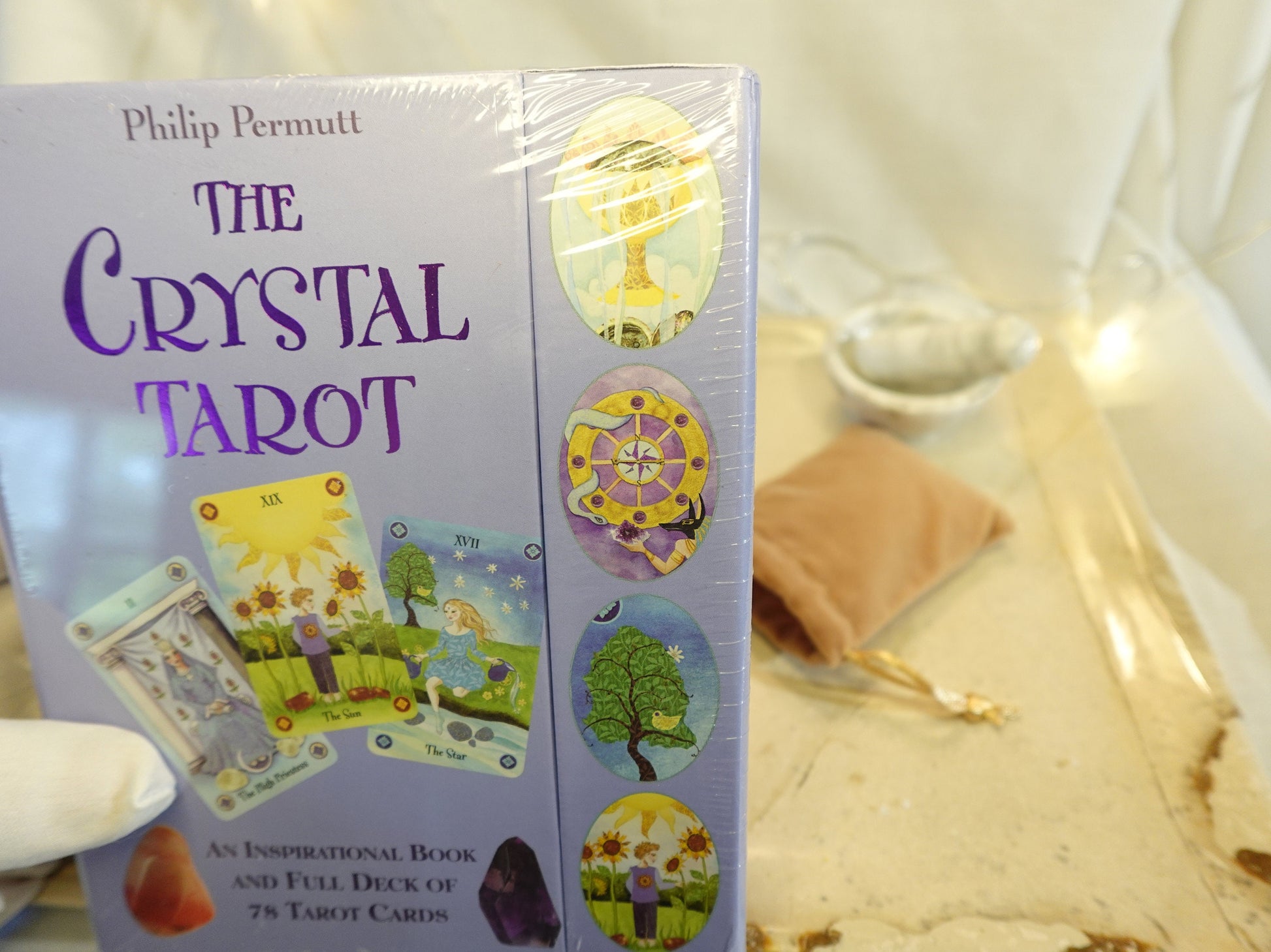 The Crystal Tarot An inspirational book and full deck of 78 tarot cards Authentic and Licensed Tarot and birthday Christmas Xmas home Decor