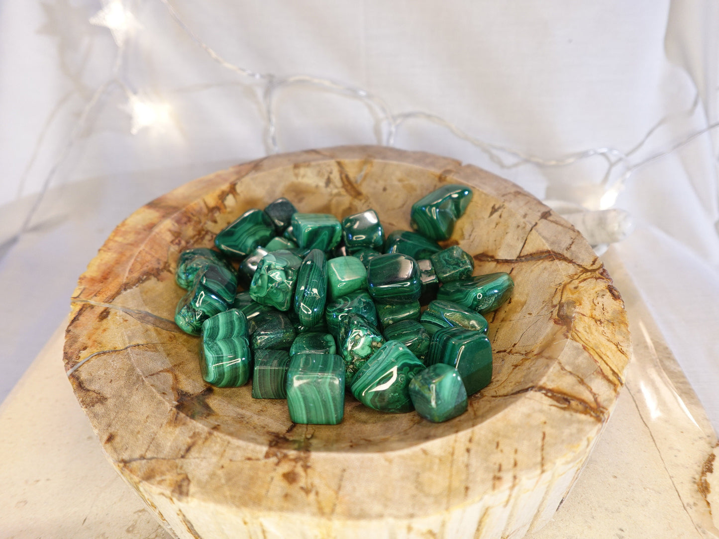Malachite Natural Palm Cube Stone Smooth Polished Carved Crystal for Distraction from Anxiety or Worry Home Decor Holiday Xmas