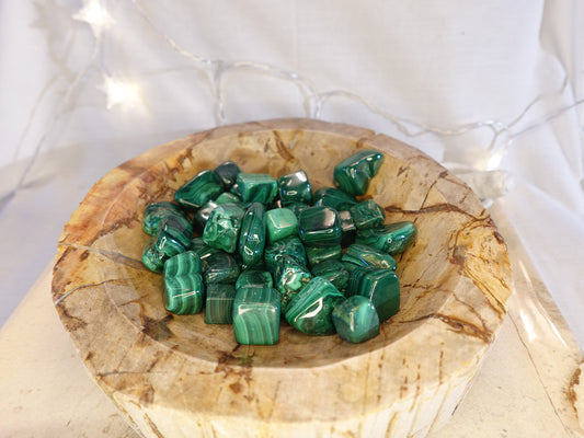 Malachite Natural Palm Cube Stone Smooth Polished Carved Crystal for Distraction from Anxiety or Worry Home Decor Holiday Xmas