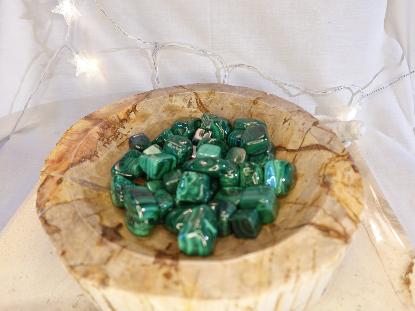 Malachite Natural Palm Cube Stone Smooth Polished Carved Crystal for Distraction from Anxiety or Worry Home Decor Holiday Xmas