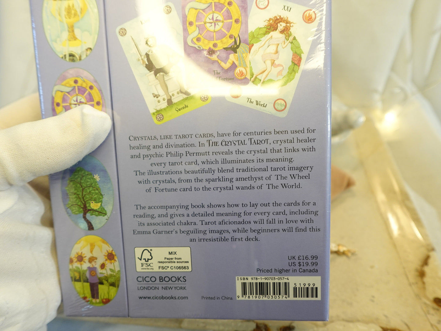 The Crystal Tarot An inspirational book and full deck of 78 tarot cards Authentic and Licensed Tarot and birthday Christmas Xmas home Decor