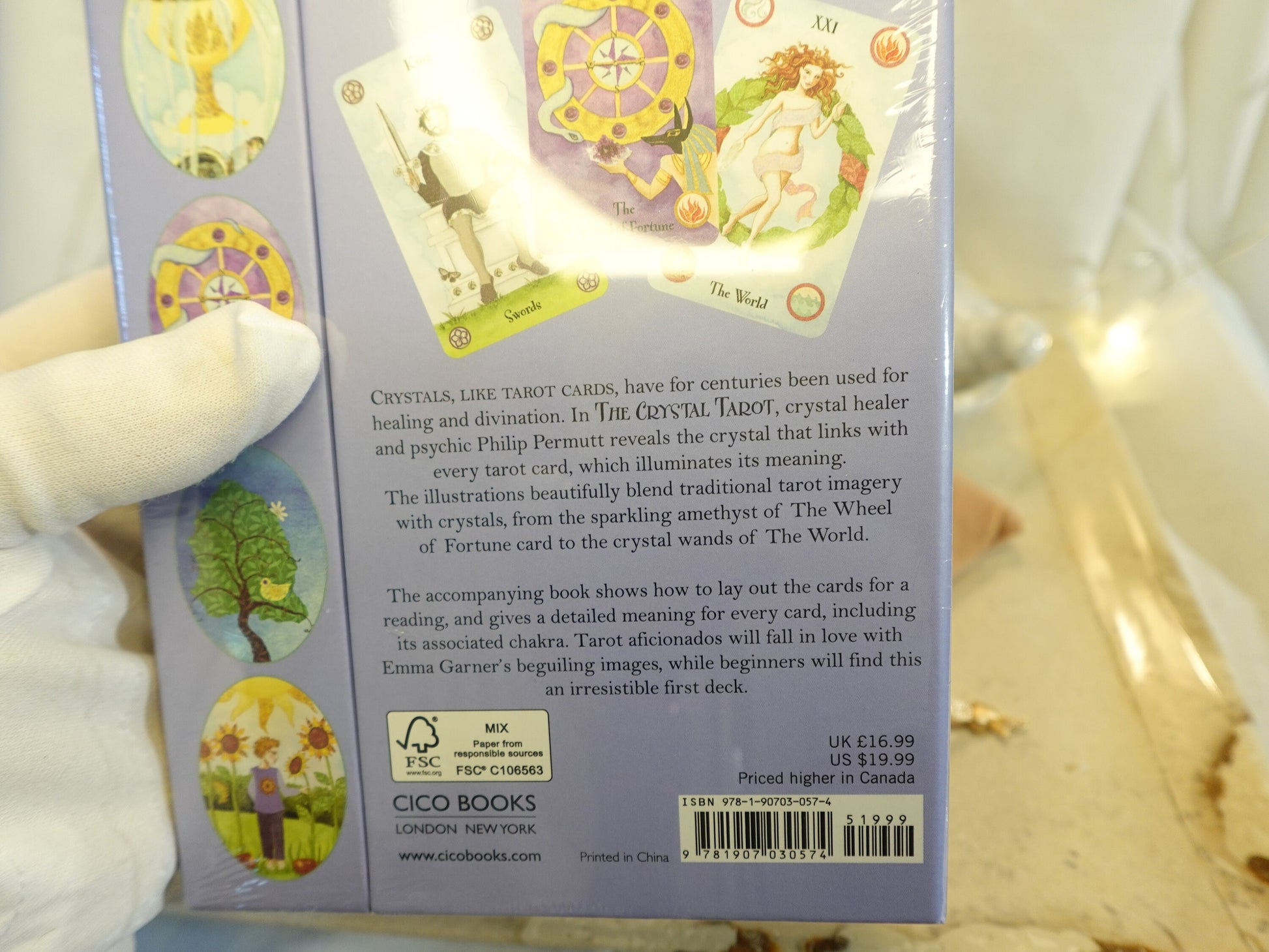 The Crystal Tarot An inspirational book and full deck of 78 tarot cards Authentic and Licensed Tarot and birthday Christmas Xmas home Decor