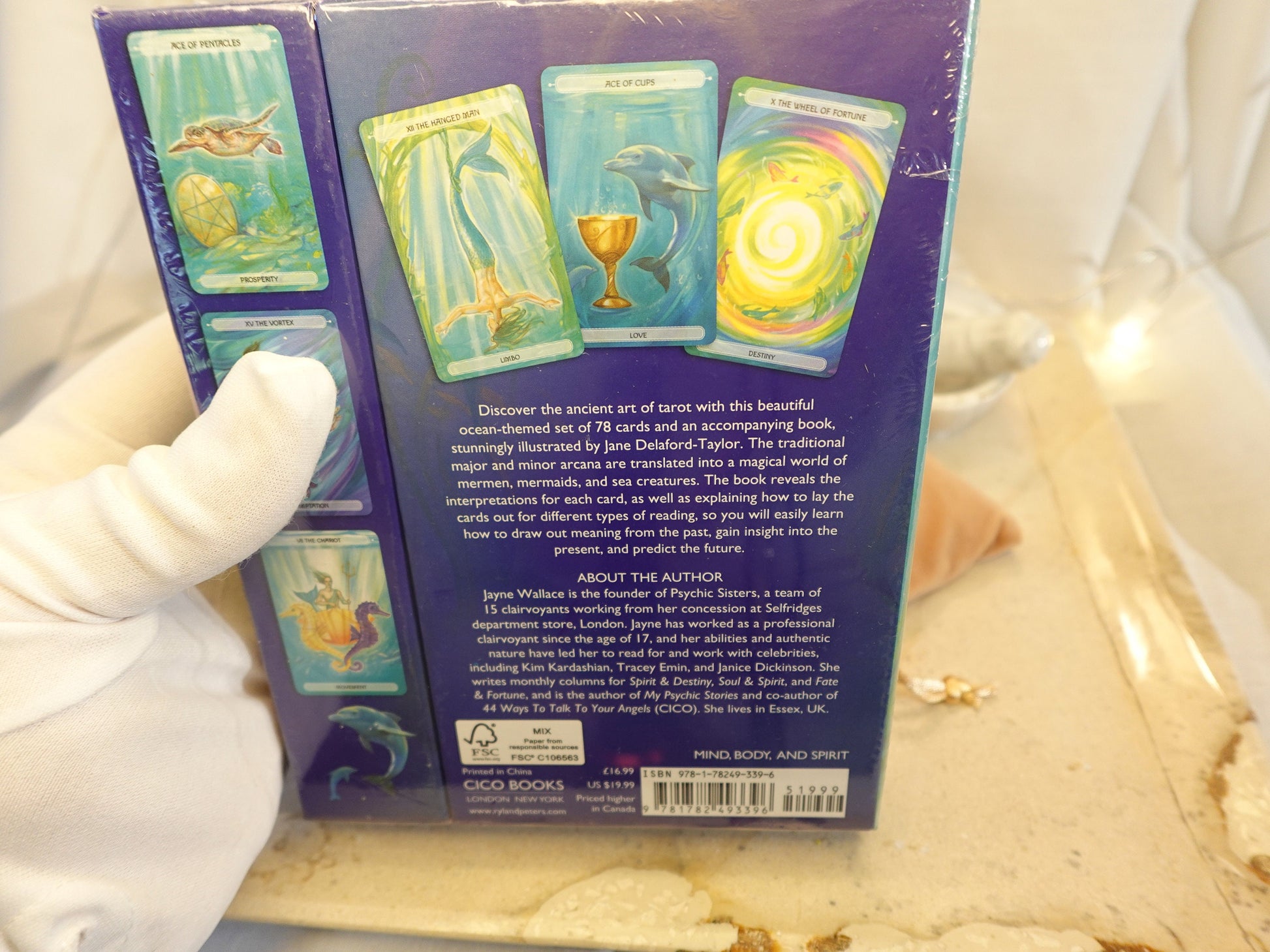 Oceanic Tarot Authentic Includes a full deck of original artwork cards, Christmas Xmas Card Game Gift Holiday Home Decor Mystic Fortune