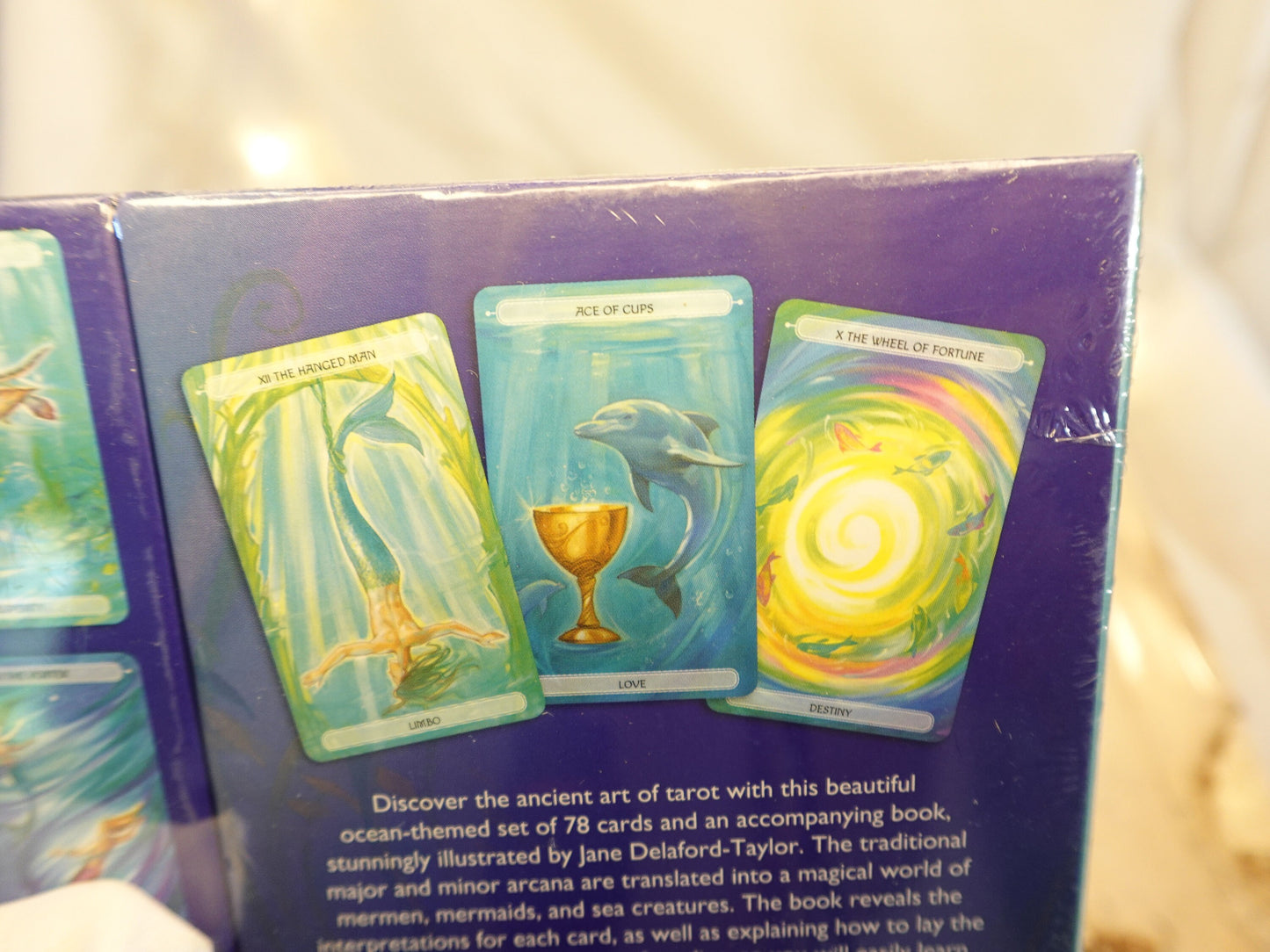 Oceanic Tarot Authentic Includes a full deck of original artwork cards, Christmas Xmas Card Game Gift Holiday Home Decor Mystic Fortune