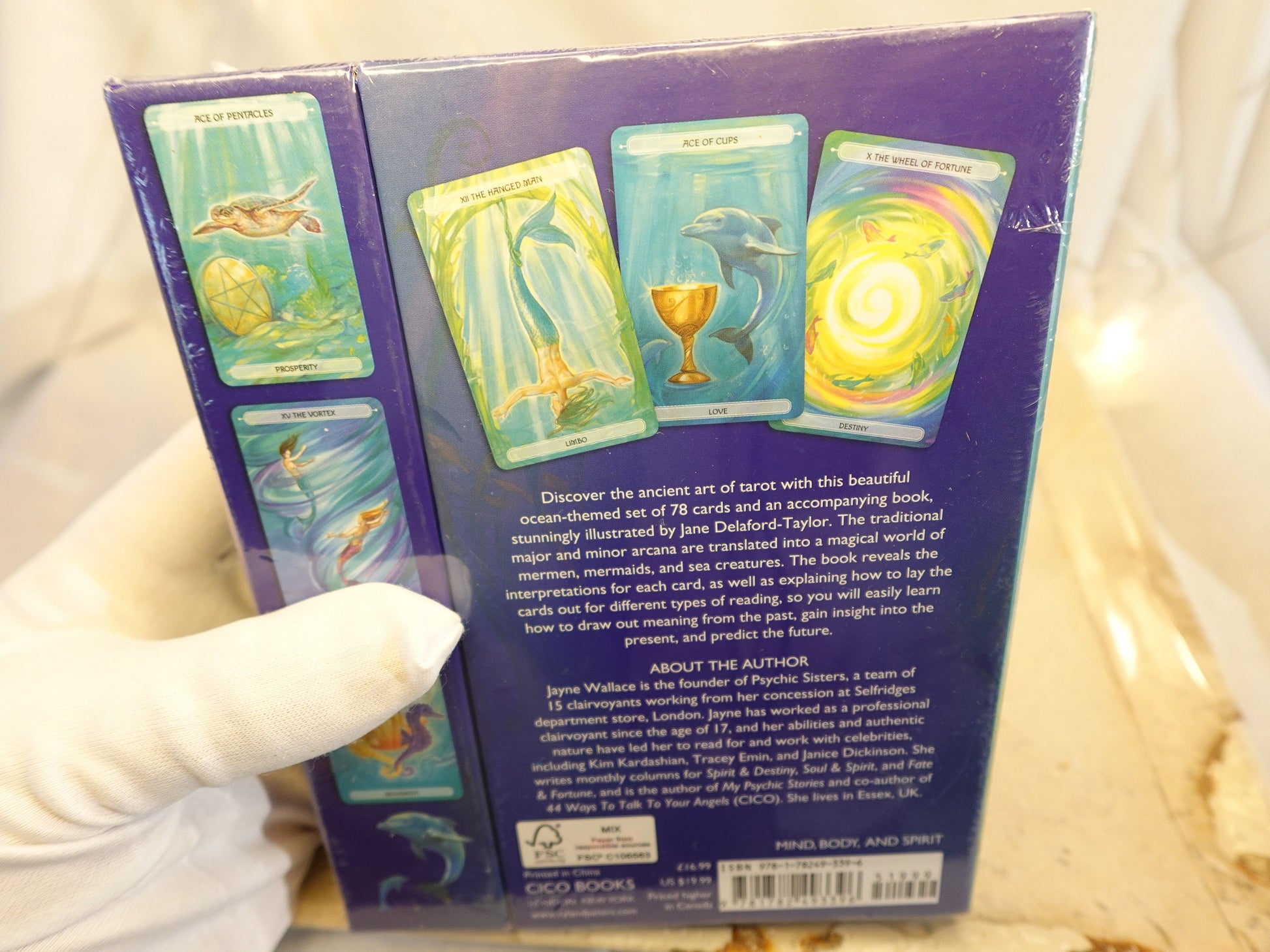 Oceanic Tarot Authentic Includes a full deck of original artwork cards, Christmas Xmas Card Game Gift Holiday Home Decor Mystic Fortune