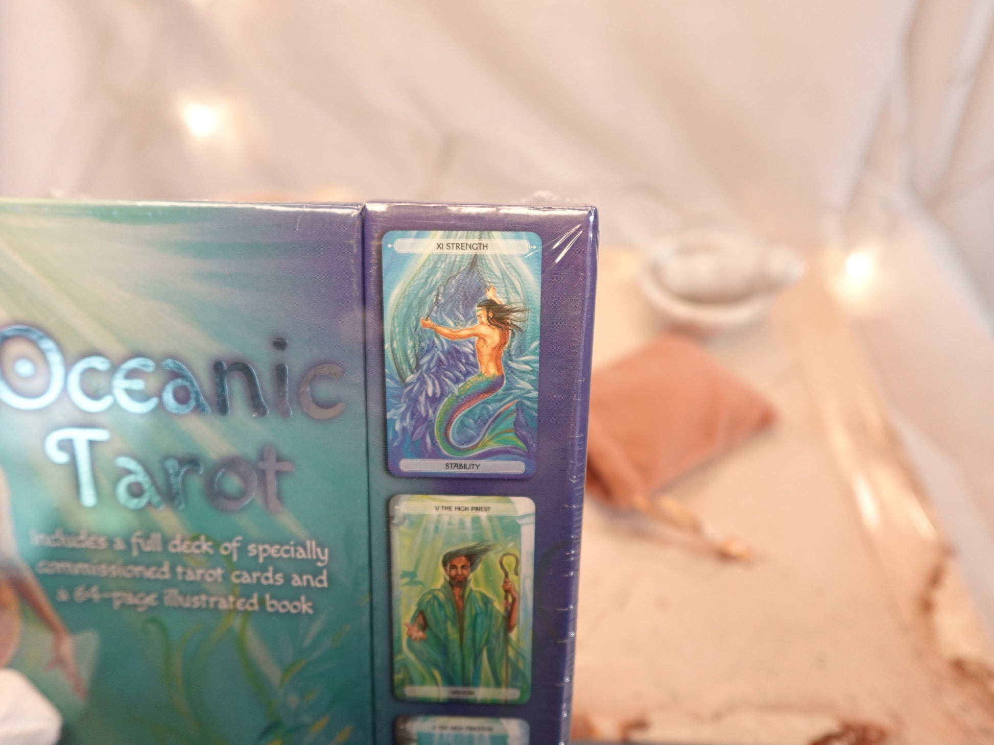 Oceanic Tarot Authentic Includes a full deck of original artwork cards, Christmas Xmas Card Game Gift Holiday Home Decor Mystic Fortune