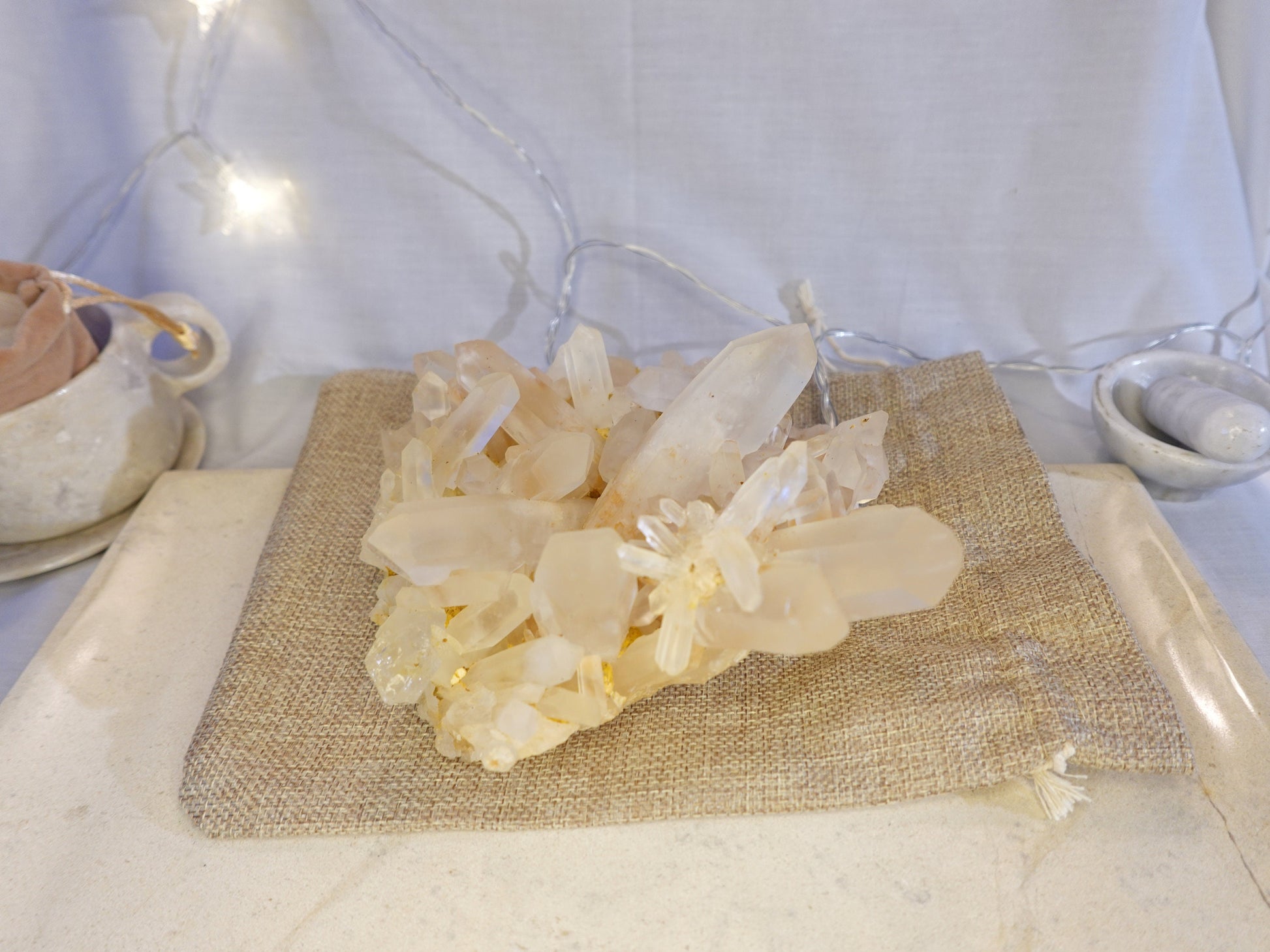 Large Quartz Raw Natural Cluster decor display Crystal Anxiety Worry Geode Meditation Home Decor Christmas Xmas Gift Anxiety Centerpiece