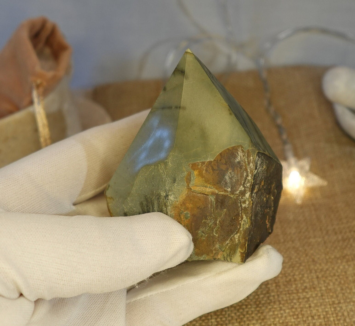 Sea Jasper Carved Anxiety Crystal Polished Raw Point Stone Meditation Panic