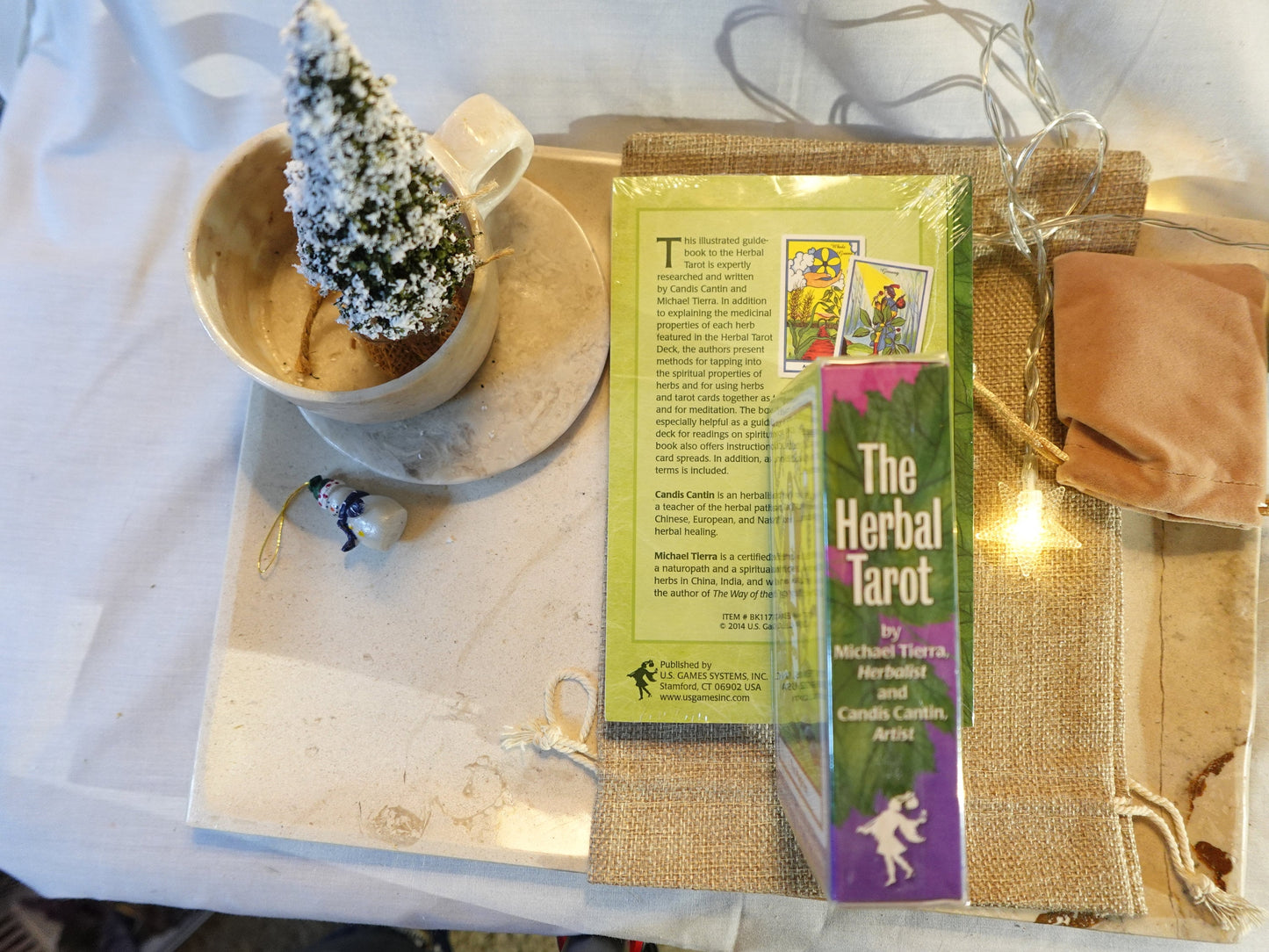 The Herbal Tarot Deck and Book Kit 78 Card Fully Licensed and Original Inclusive Tarot Deck Guidebook Home Decor Gift