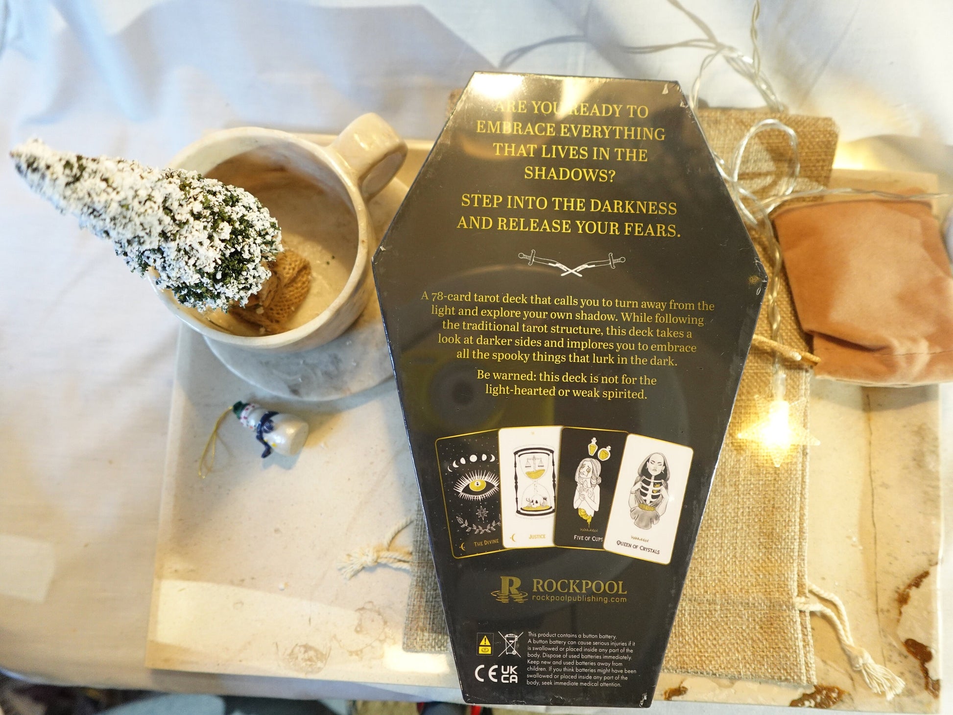 The Macabre Tarot Deck 78 card deck and 128-page book Cards authentic and Christmas Holiday home Decor Gift Fortune Mystic