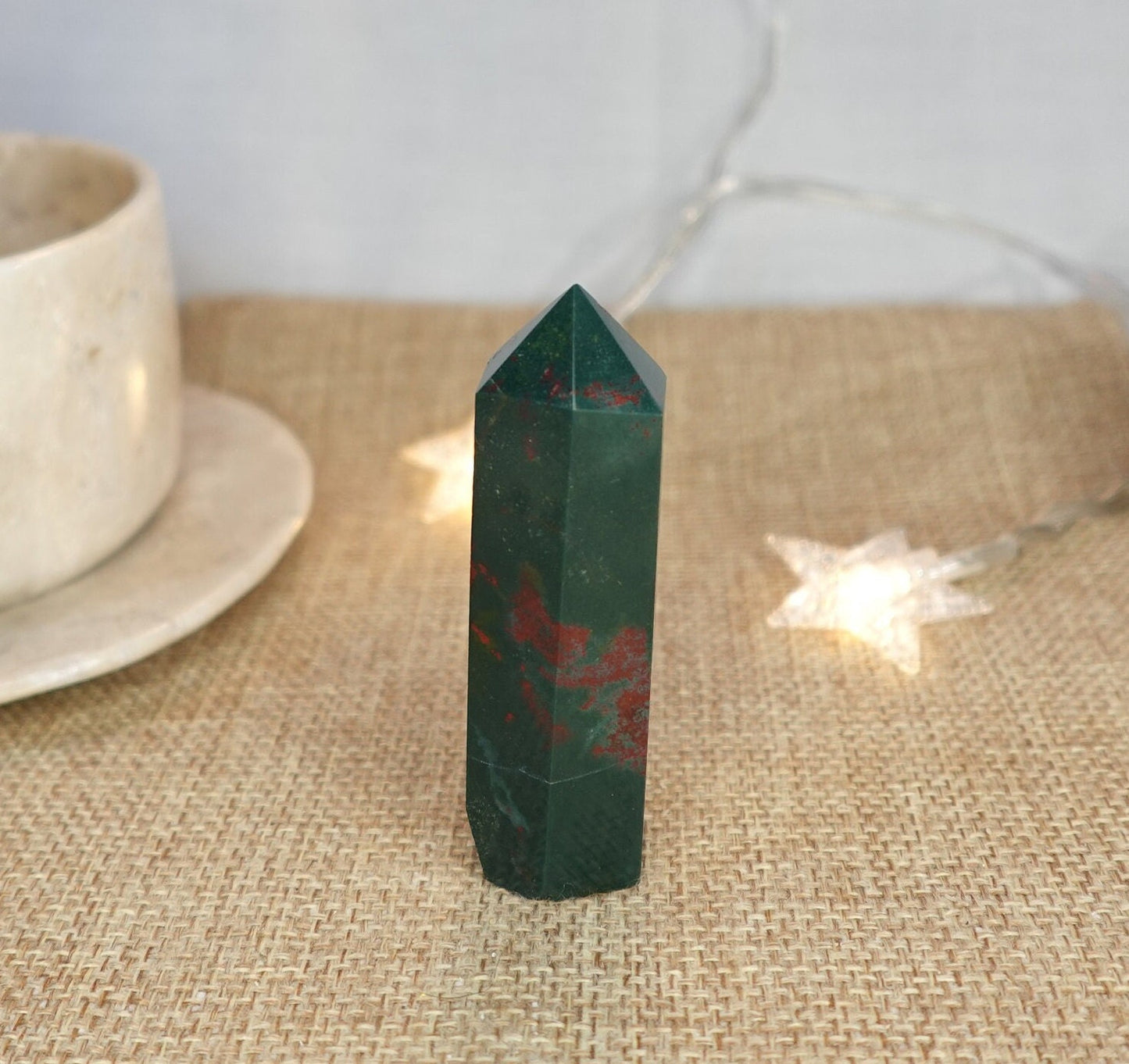 Sea Jasper Natural Carved Tower Smooth Polished Carved Crystal for Distraction from Anxiety or Worry Home Decor Holiday Xmas Tarot