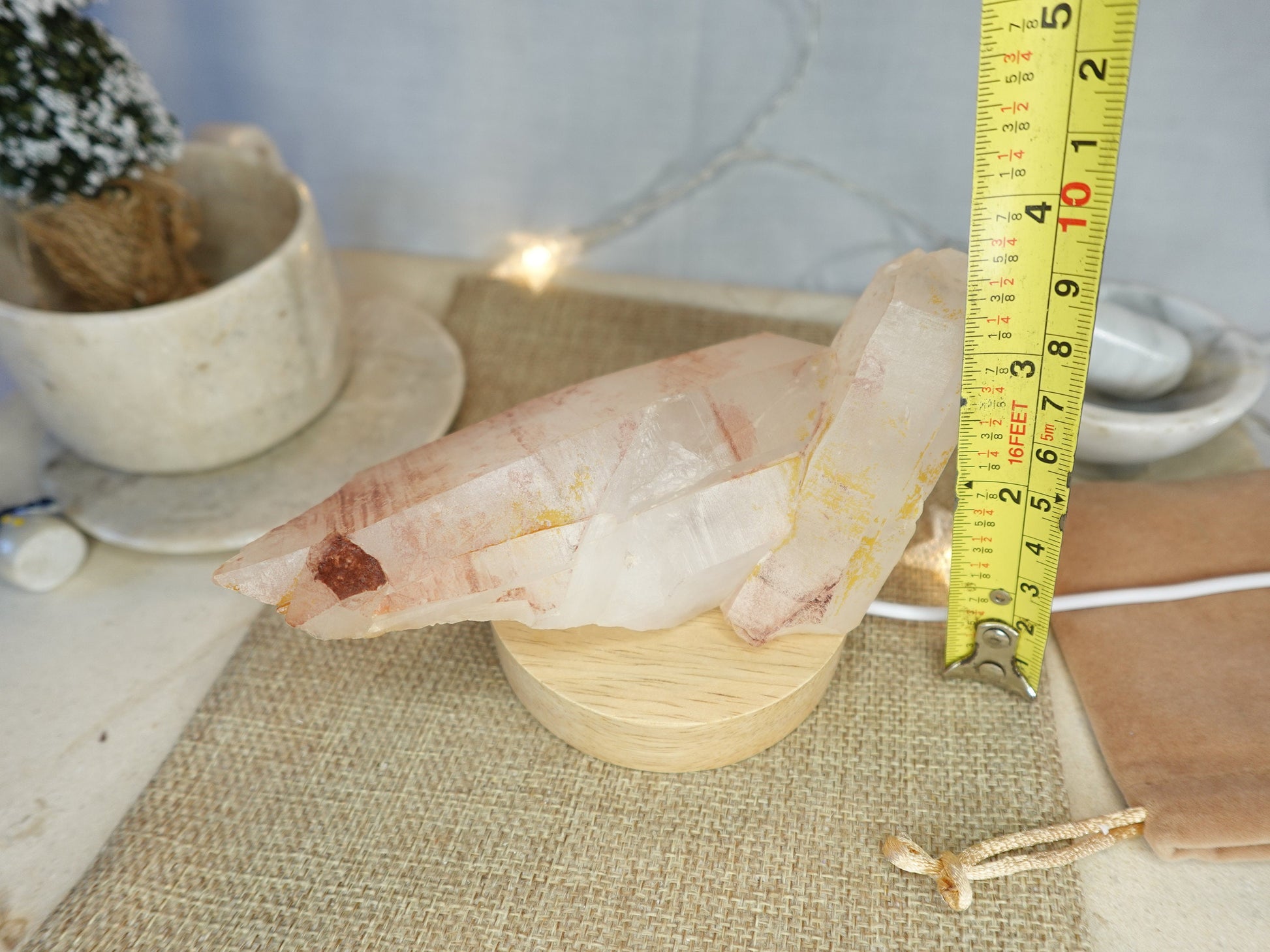 Clear Quartz Cluster Nightlight Polished Tower Sleeping Stone Anxiety Worry Relief Gift Xmas Stress Relief Calm Sleep Christmas Home Decor