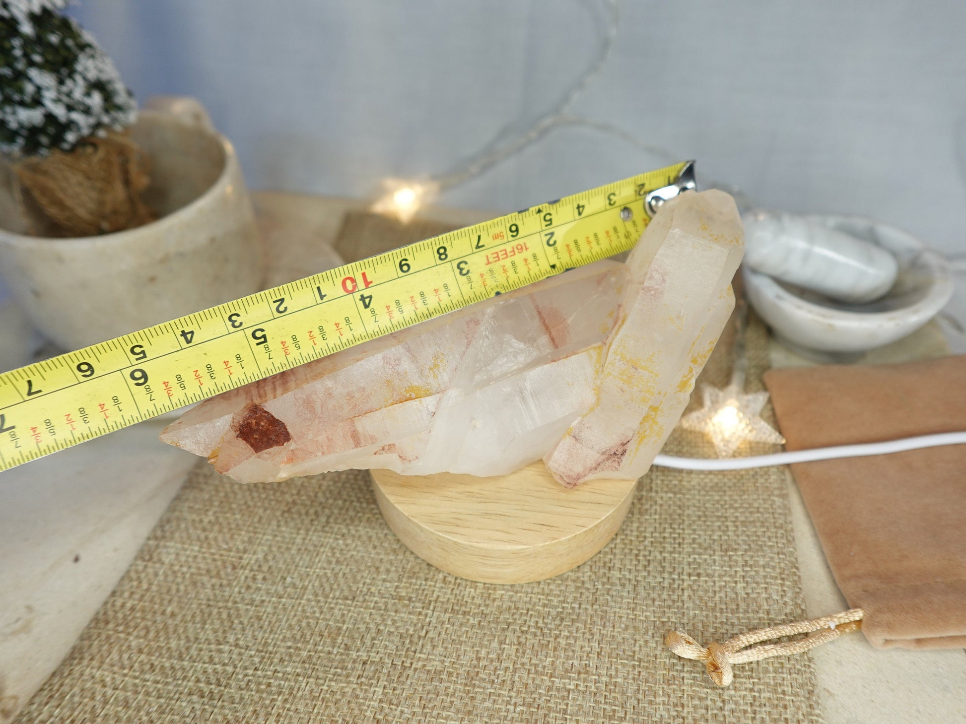 Clear Quartz Cluster Nightlight Polished Tower Sleeping Stone Anxiety Worry Relief Gift Xmas Stress Relief Calm Sleep Christmas Home Decor