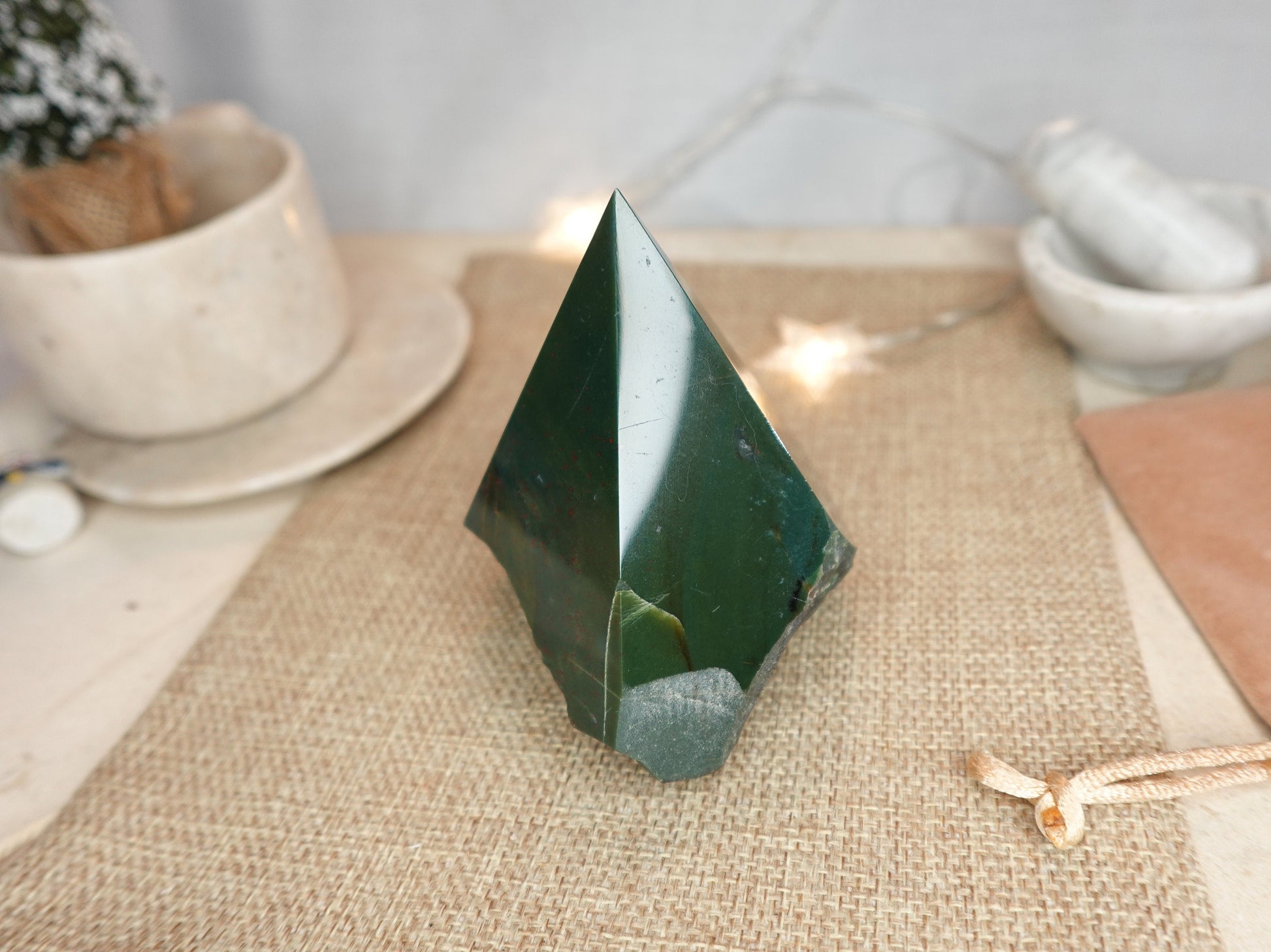 Sea Ocean Jasper Polished Raw Point Carved Crystal for Distraction from Anxiety or Worry Home Decor Holiday Xmas Decor