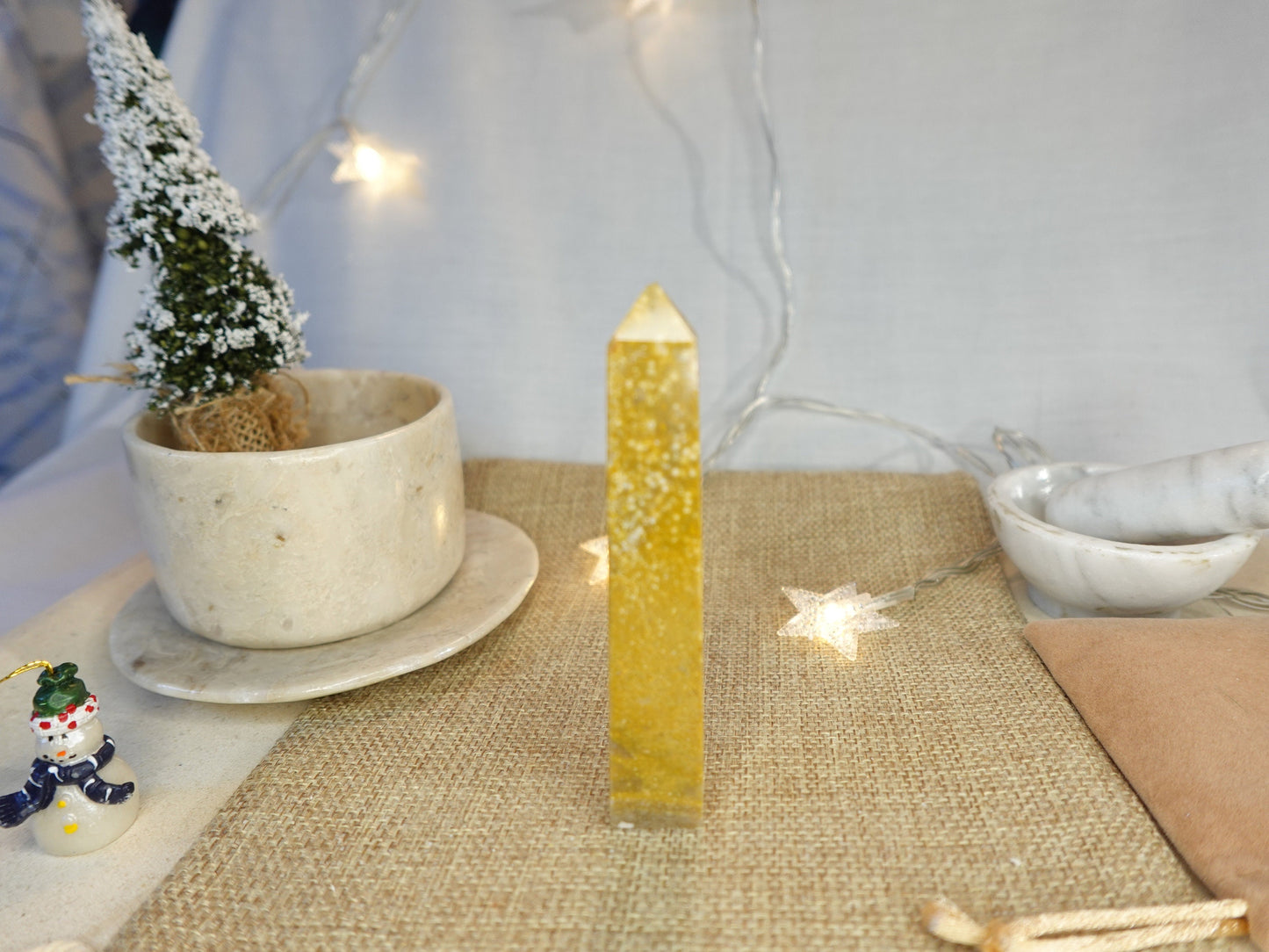 Sea Jasper Carved Natural Carved Point Smooth Polished Wand for Distraction from Anxiety or Worry Home Decor Holiday Xmas Tarot