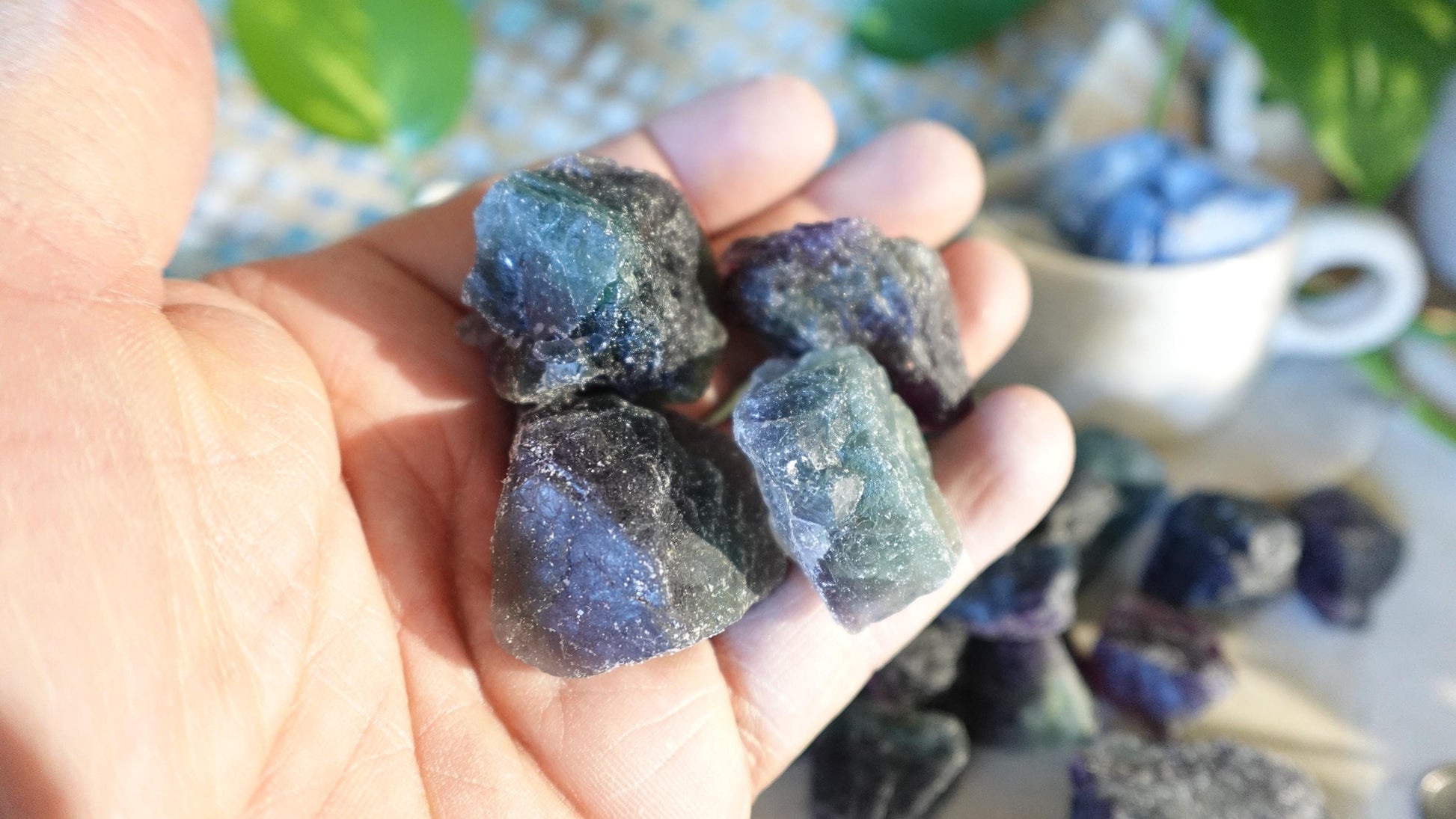 Natural Raw Rainbow Fluorite Crystals Untreated Stones Arts Home Decor Wholesale minerals School Christmas Xmas Home Decor Gift Craft