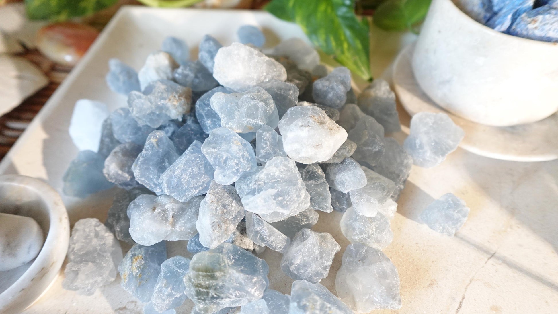 Natural Raw Blue Celestite Crystals Untreated Stones Arts Home Decor Wholesale minerals School Christmas Xmas Home Decor Gift Craft Anxiety