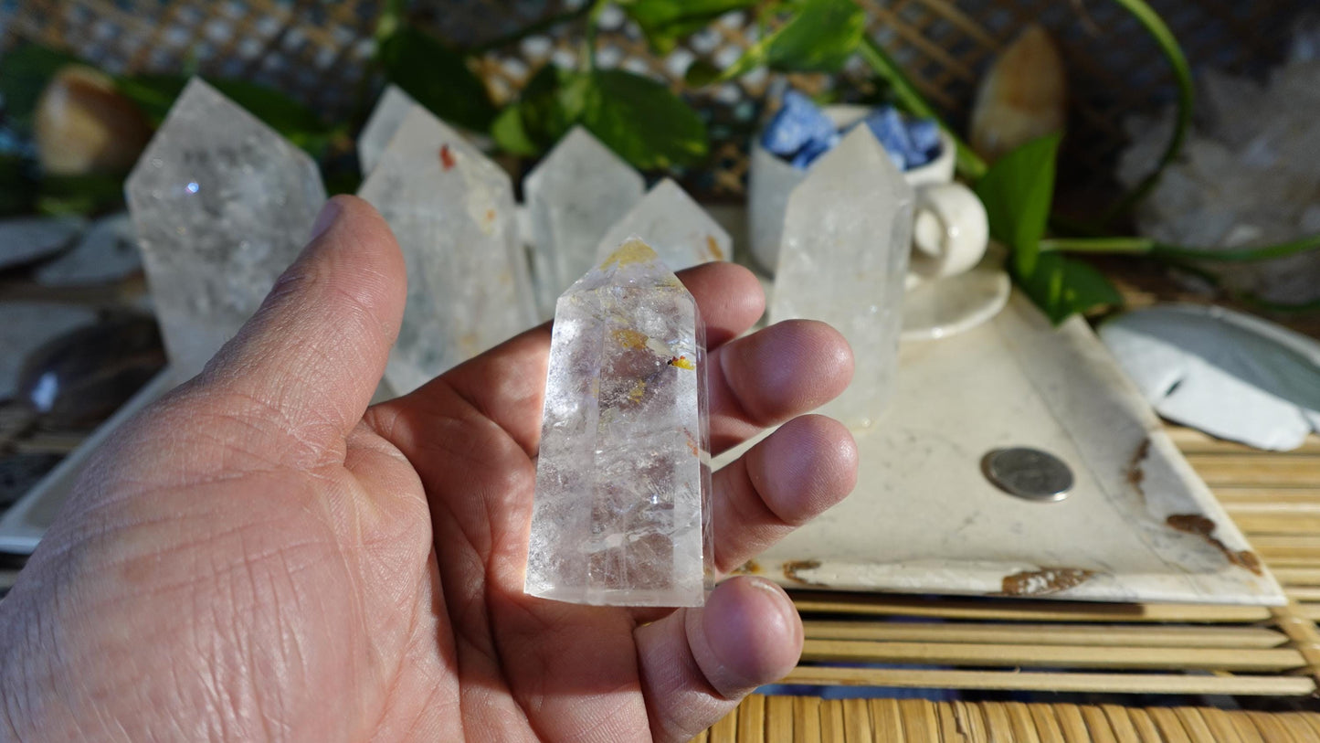 Clear Quartz Tower Quartz Crown Chakra 7 Chakra Meditation Wand for Anxiety Christmas Decor Xmas Gift Collection