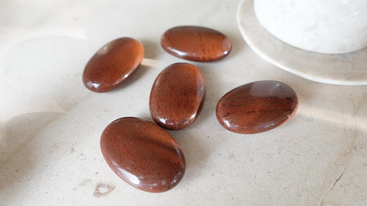 Red Obsidian Polished Medium Palm Stone Pocket Anxiety Worry Chakra Anxiety Home Decor Christmas Holiday Gift Worry Christmas Birthday Xmas