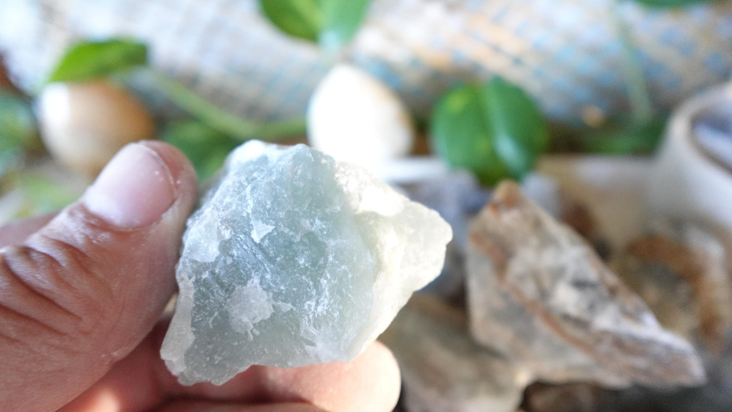 Raw Blue Onyx Crystals Natural Crystal Worry Stone Home Decor Anxiety Pocket Distraction Meditation Gift Birthday Christmas