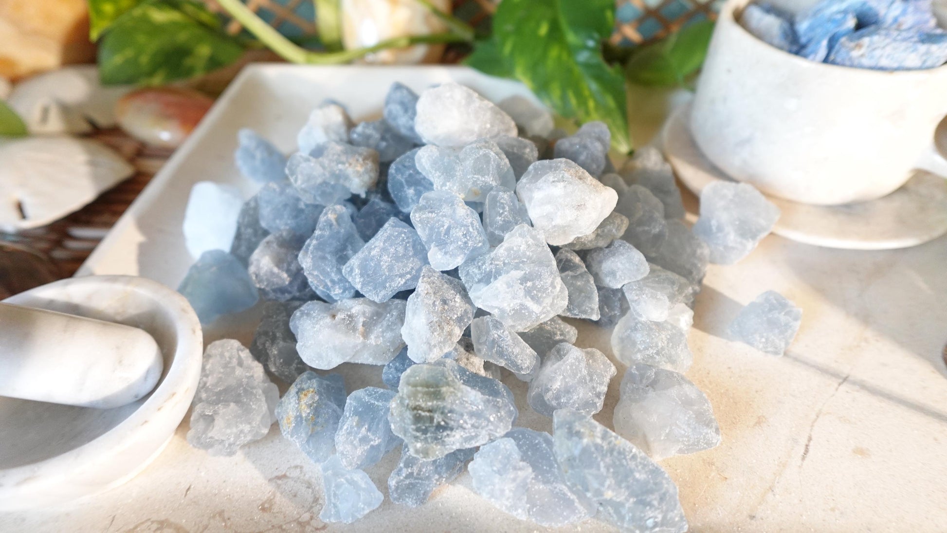 Natural Raw Blue Celestite Crystals Untreated Stones Arts Home Decor Wholesale minerals School Christmas Xmas Home Decor Gift Craft Anxiety