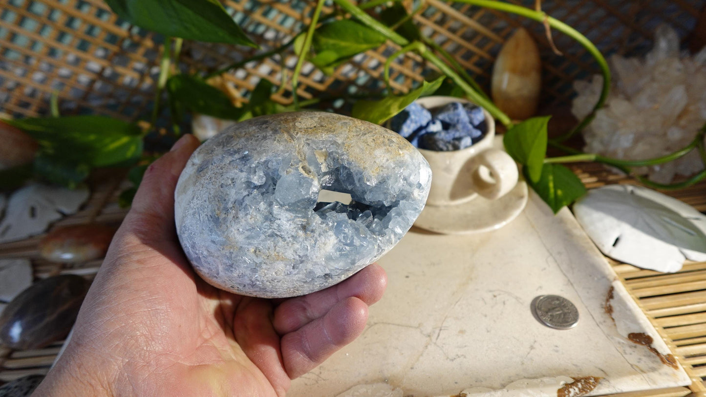 Raw Large Heavy Celestite Specimen Quartz Crystals Untreated Anxiety Home Decor Wholesale minerals School Christmas Xmas Home Decor Craft