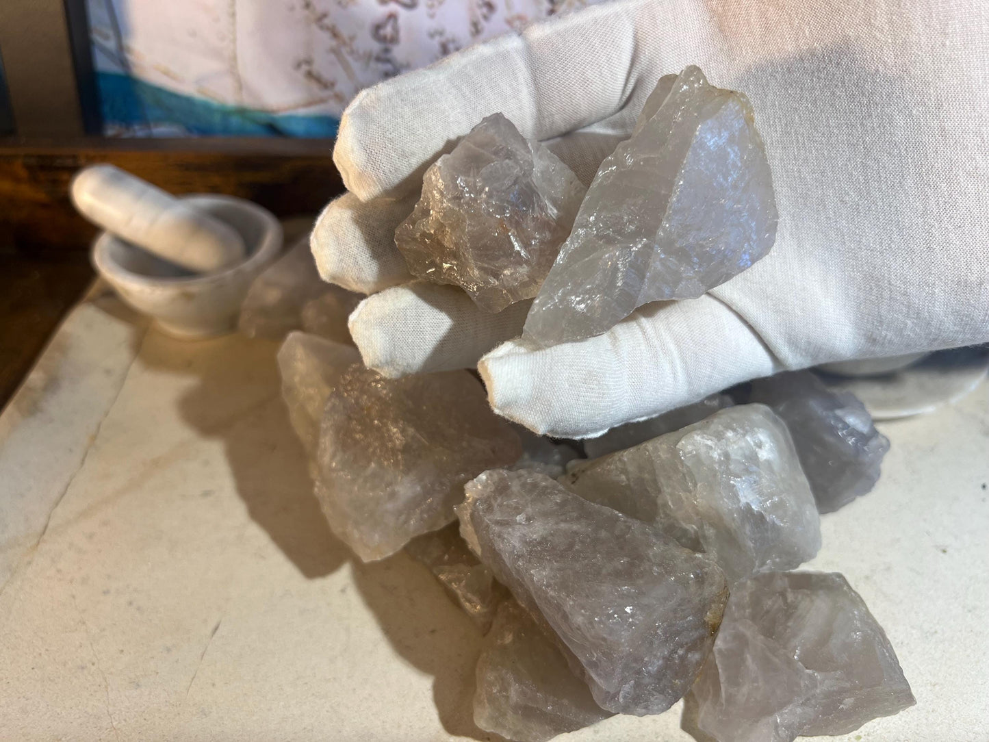 Natural Raw Blue Quartz Crystals Untreated Stones Arts Home Decor Wholesale minerals School Christmas Xmas Home Decor Gift Craft
