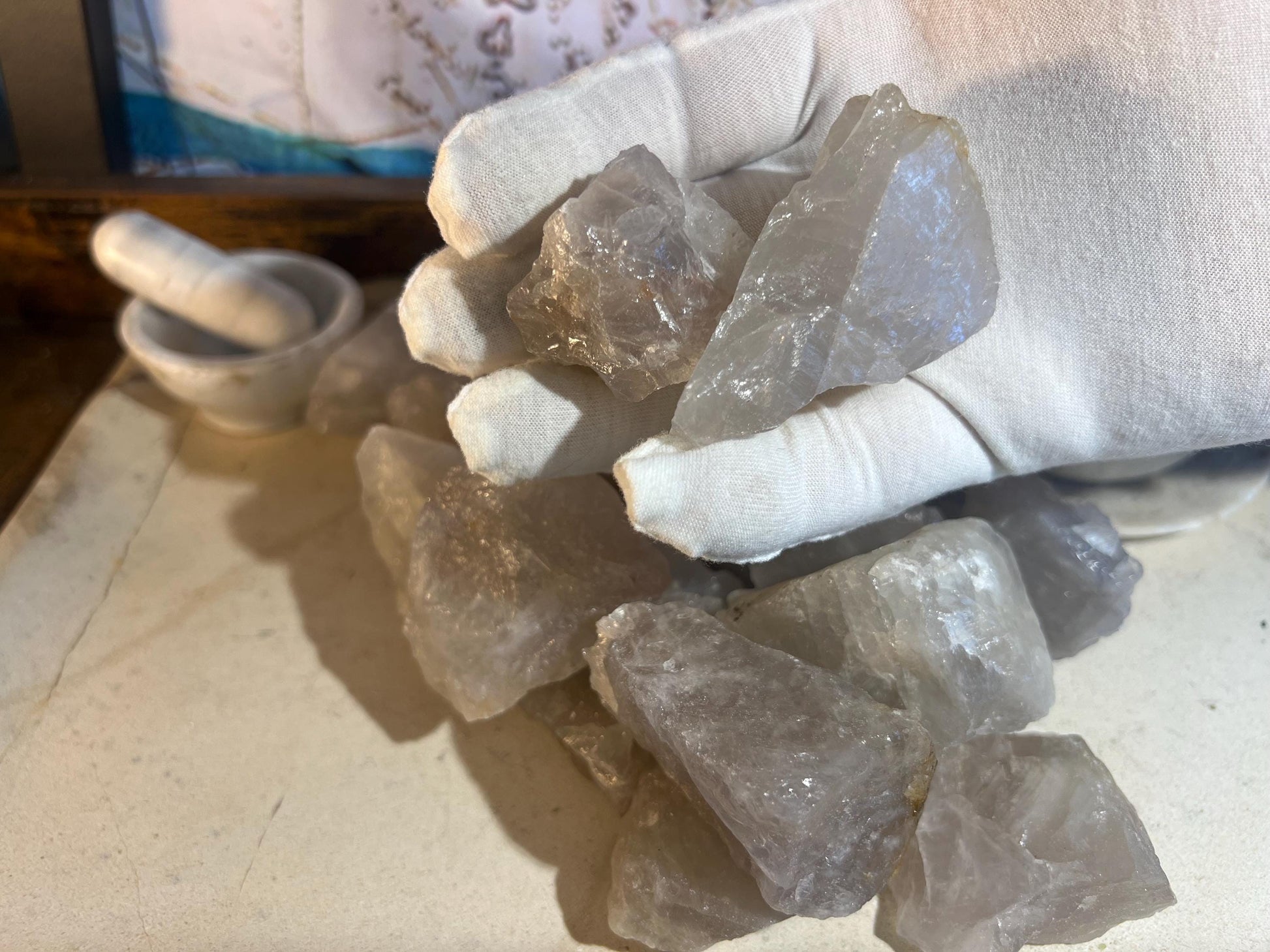Natural Raw Blue Quartz Crystals Untreated Stones Arts Home Decor Wholesale minerals School Christmas Xmas Home Decor Gift Craft