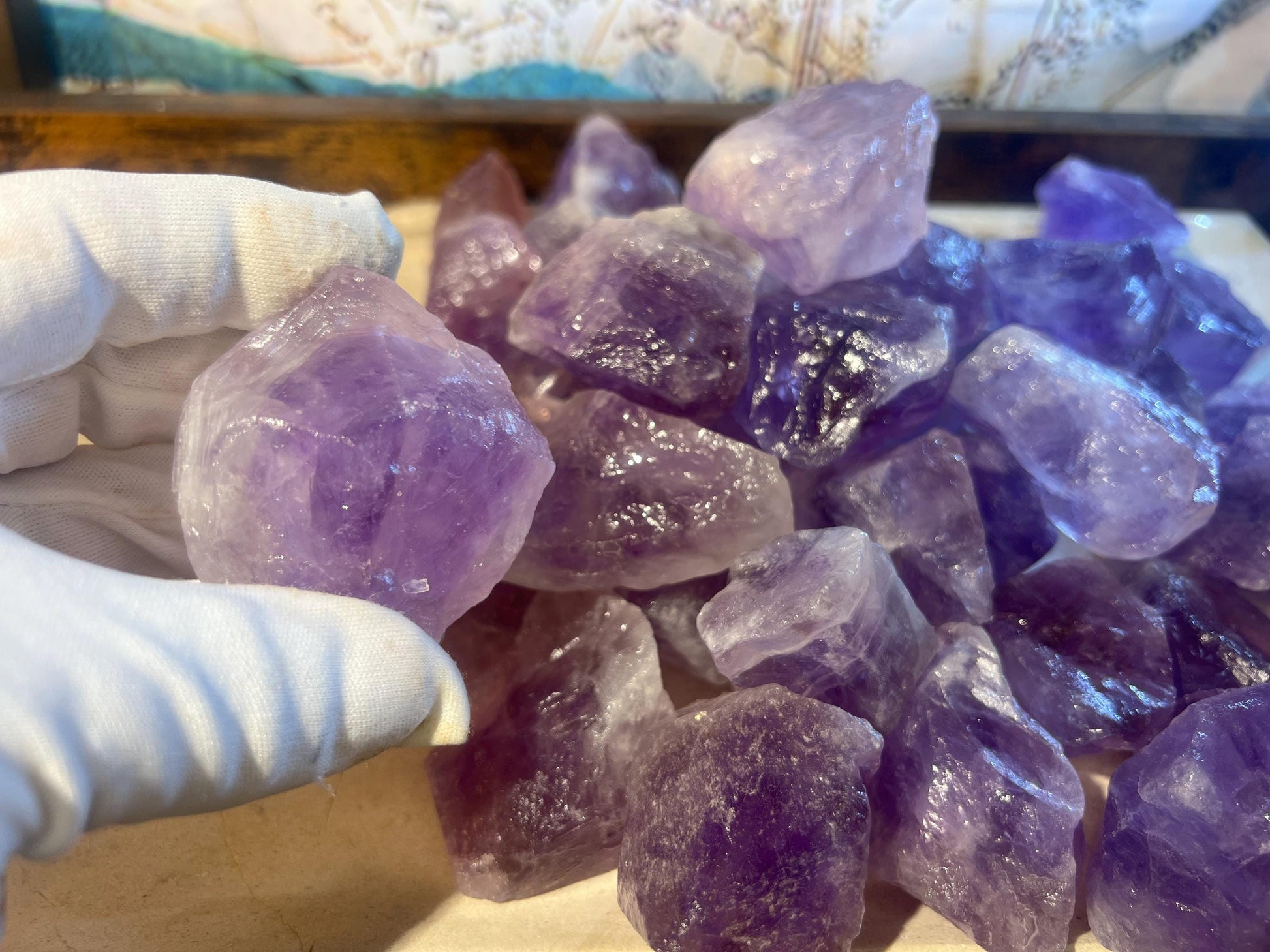 Raw Peruvian Amethyst Crystals Untreated Anxiety Home Decor Wholesale Crystal Crafts School Christmas Xmas Home Decor Craft Birthday Gift