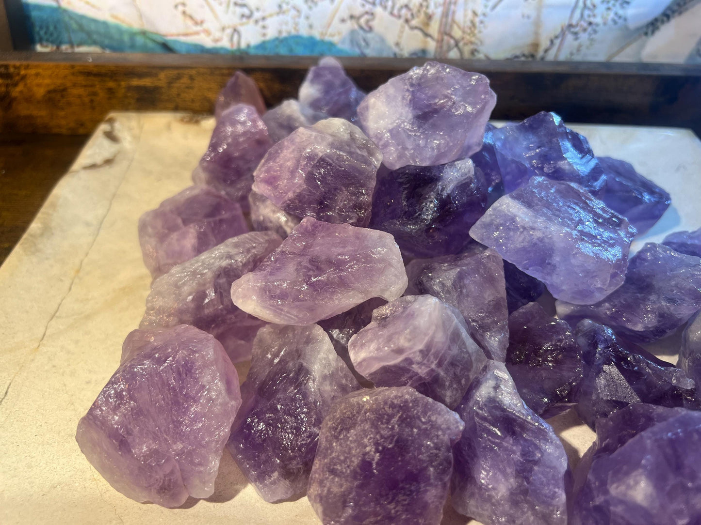Raw Peruvian Amethyst Crystals Untreated Anxiety Home Decor Wholesale Crystal Crafts School Christmas Xmas Home Decor Craft Birthday Gift