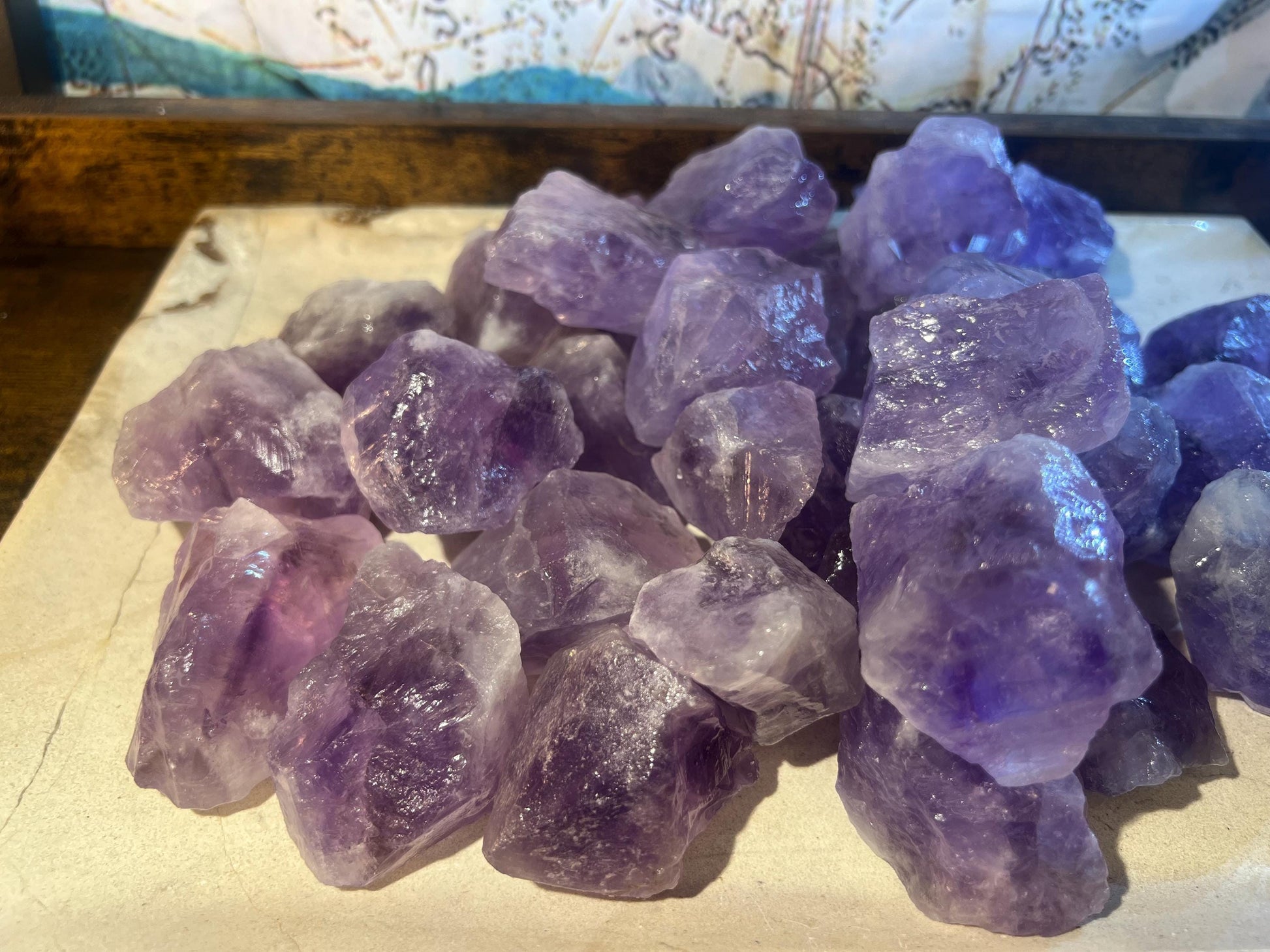 Raw Peruvian Amethyst Crystals Untreated Anxiety Home Decor Wholesale Crystal Crafts School Christmas Xmas Home Decor Craft Birthday Gift