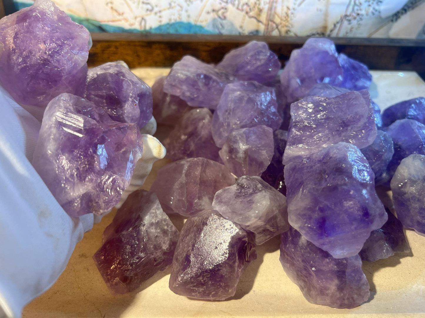Raw Peruvian Amethyst Crystals Untreated Anxiety Home Decor Wholesale Crystal Crafts School Christmas Xmas Home Decor Craft Birthday Gift