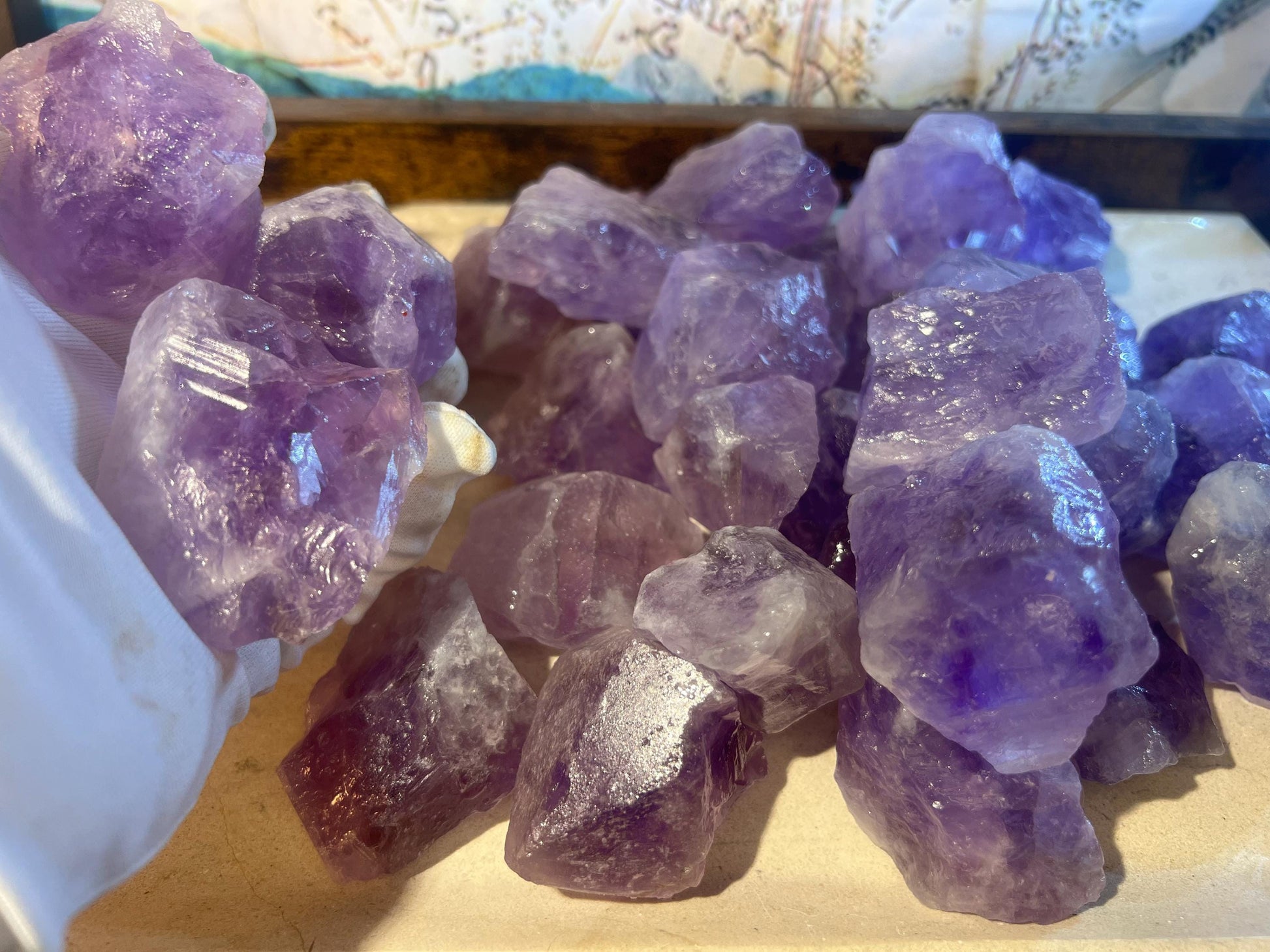 Raw Peruvian Amethyst Crystals Untreated Anxiety Home Decor Wholesale Crystal Crafts School Christmas Xmas Home Decor Craft Birthday Gift