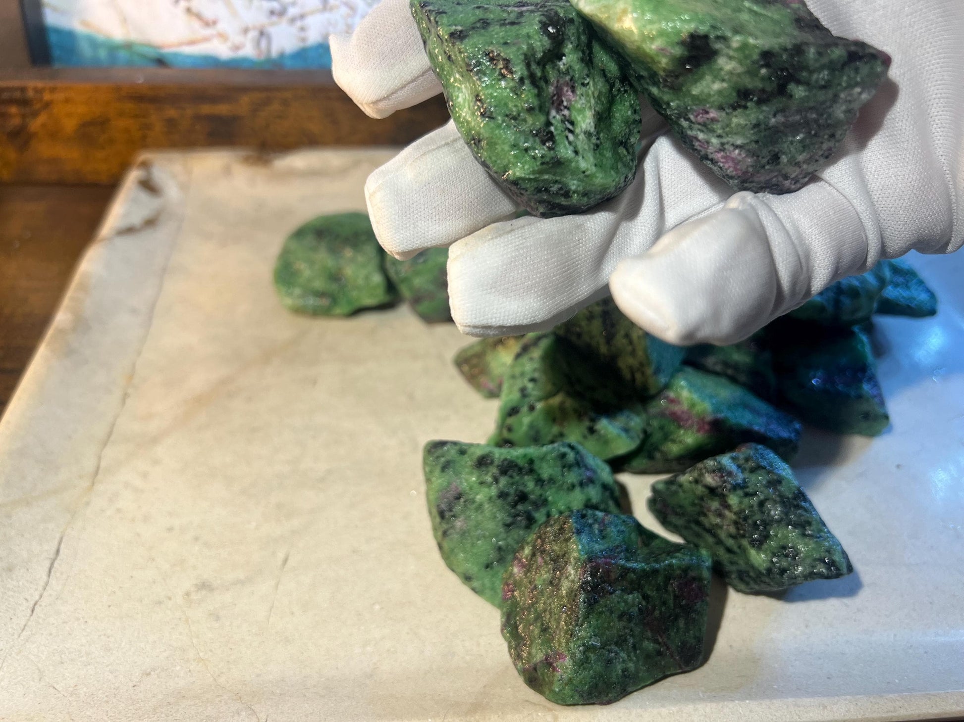 Raw Norwegian Zoisite Stone Uncut Natural Carved Crystal Distraction from Anxiety or Worry Home Decor Crafting Jewelry Christmas Xmas Gift
