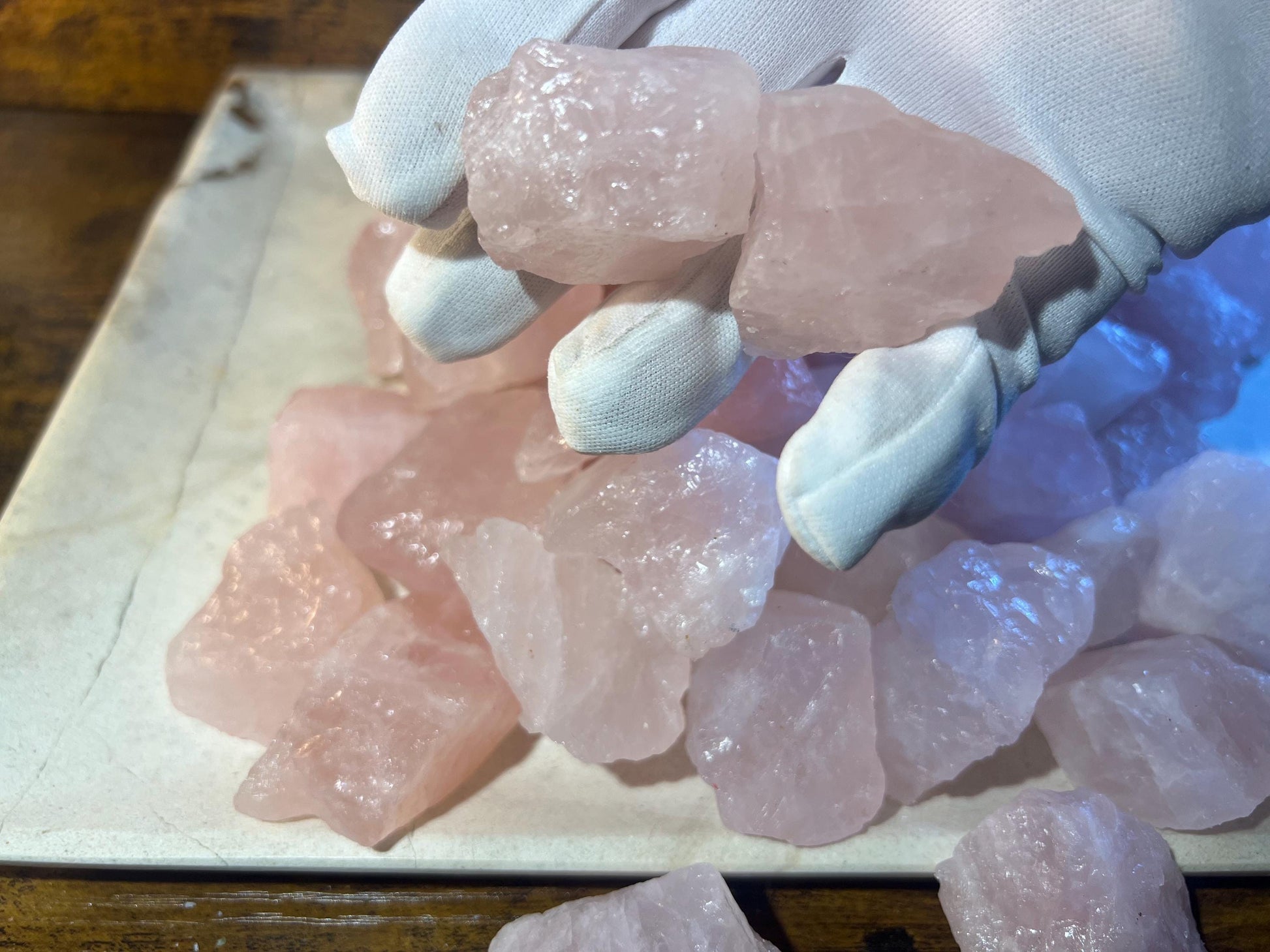 Rose Quartz Raw Crystal Polished Carved Crystal for Distraction from Anxiety or Worry Home Decor Holiday Xmas Meditation Pocket Gift