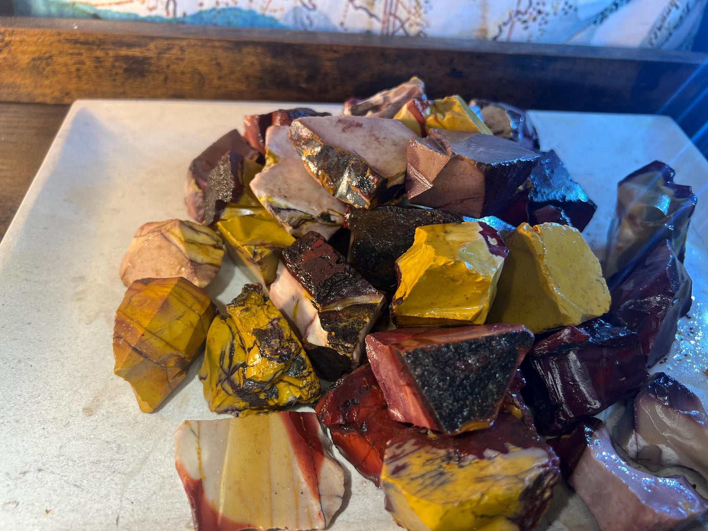 Raw Mookaite Jasper Crystals: Untreated Home Decor Stones