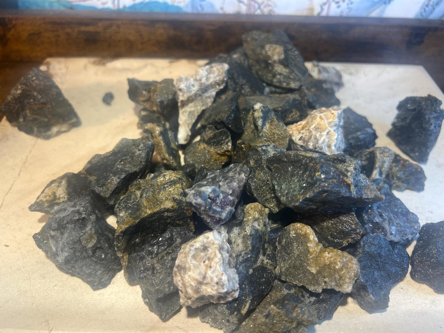 Raw Rock Sphalerite Stones Crystals Untreated Anxiety Home Decor Wholesale minerals School Christmas Xmas Home Decor Craft School Project
