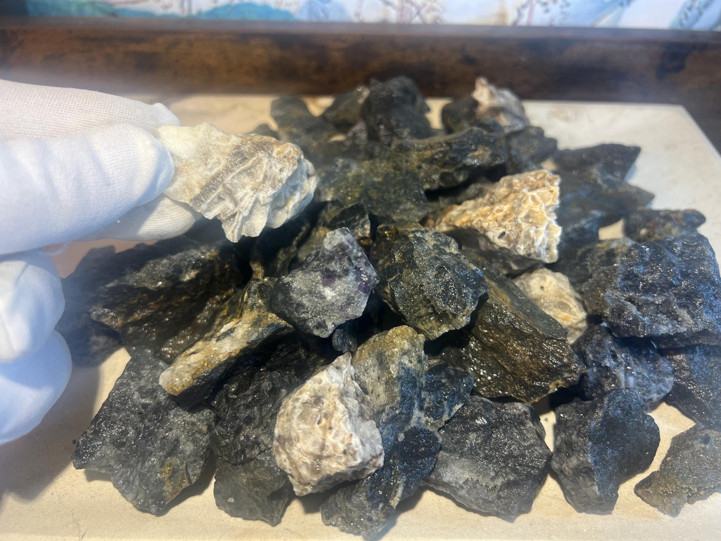 Raw Rock Sphalerite Stones Crystals Untreated Anxiety Home Decor Wholesale minerals School Christmas Xmas Home Decor Craft School Project