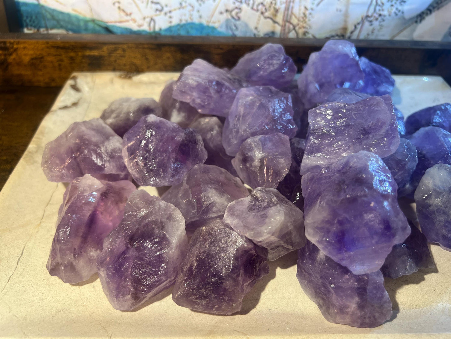 Raw Peruvian Amethyst Crystals Untreated Anxiety Home Decor Wholesale Crystal Crafts School Christmas Xmas Home Decor Craft Birthday Gift