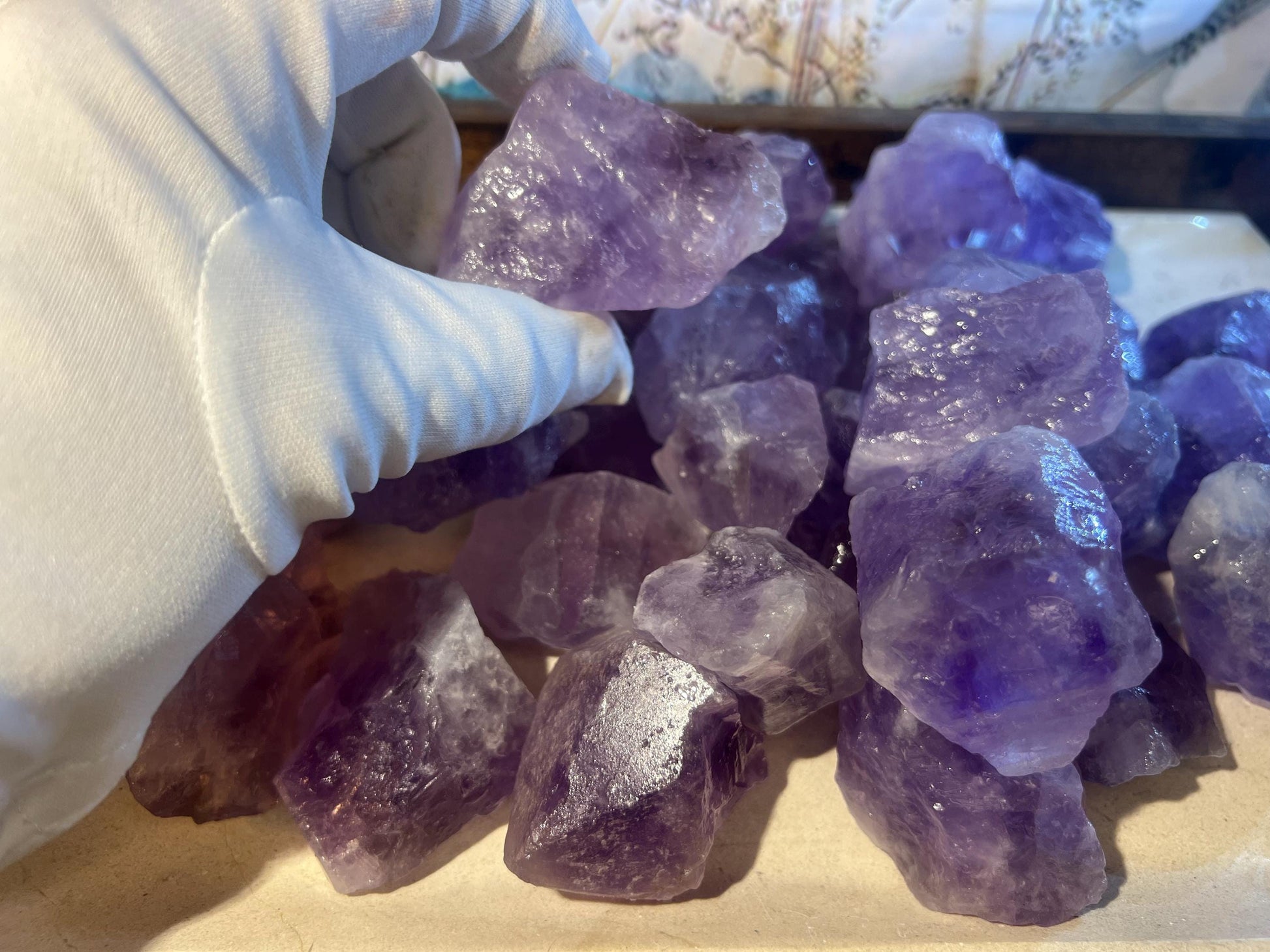 Raw Peruvian Amethyst Crystals Untreated Anxiety Home Decor Wholesale Crystal Crafts School Christmas Xmas Home Decor Craft Birthday Gift