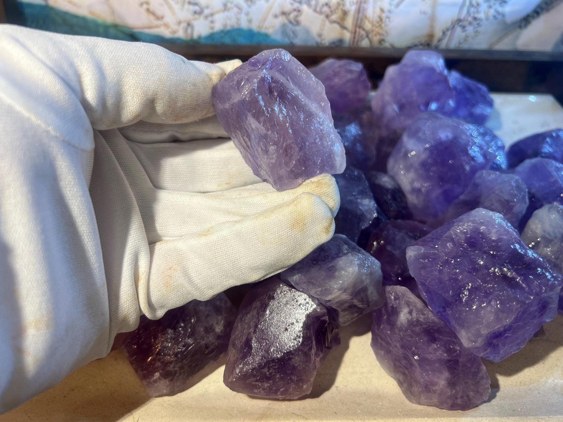 Raw Peruvian Amethyst Crystals Untreated Anxiety Home Decor Wholesale Crystal Crafts School Christmas Xmas Home Decor Craft Birthday Gift
